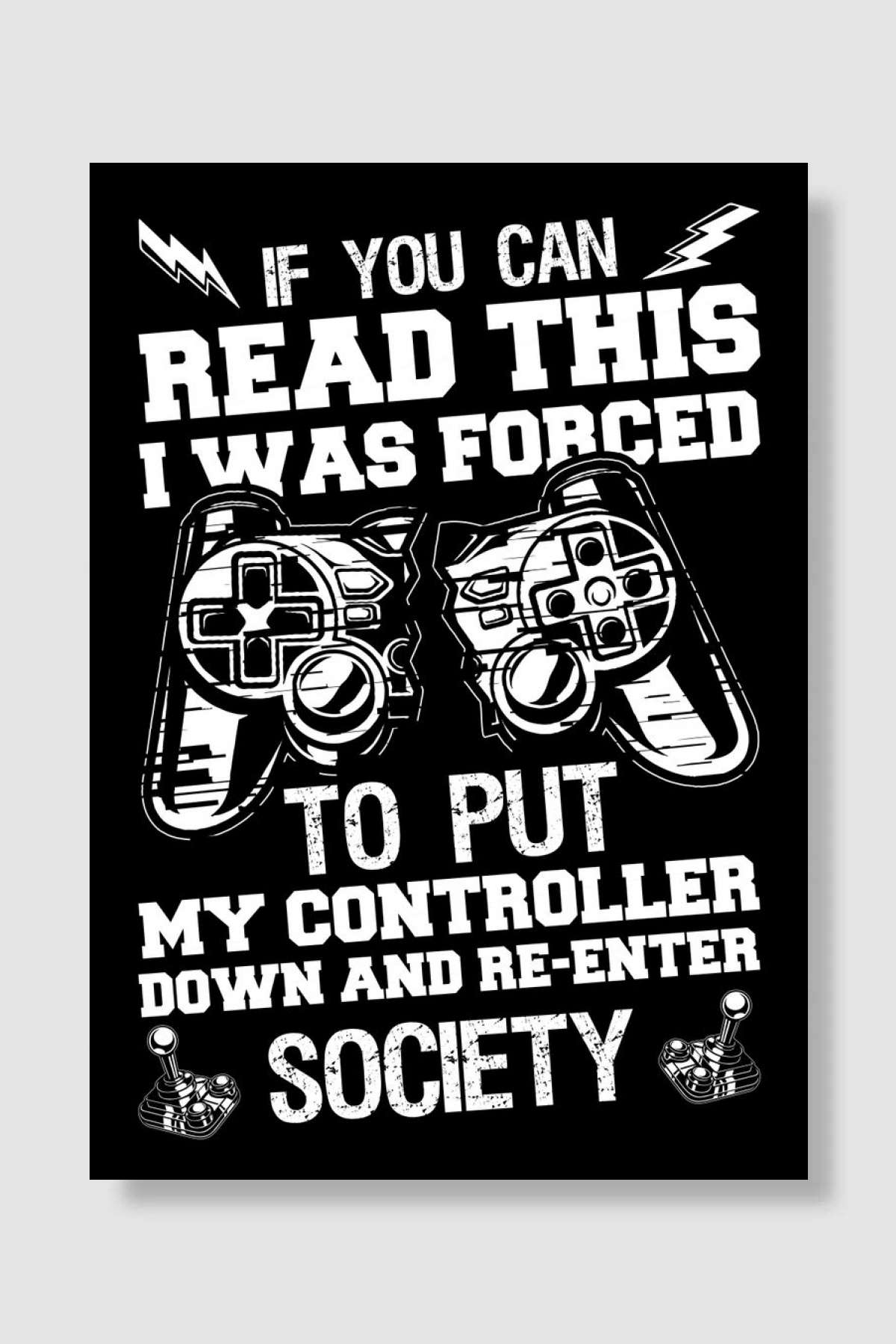 If you can read this Oyun Poster Çerçevesiz Yüksek Kalite Oyun Afiş Duvar Poster