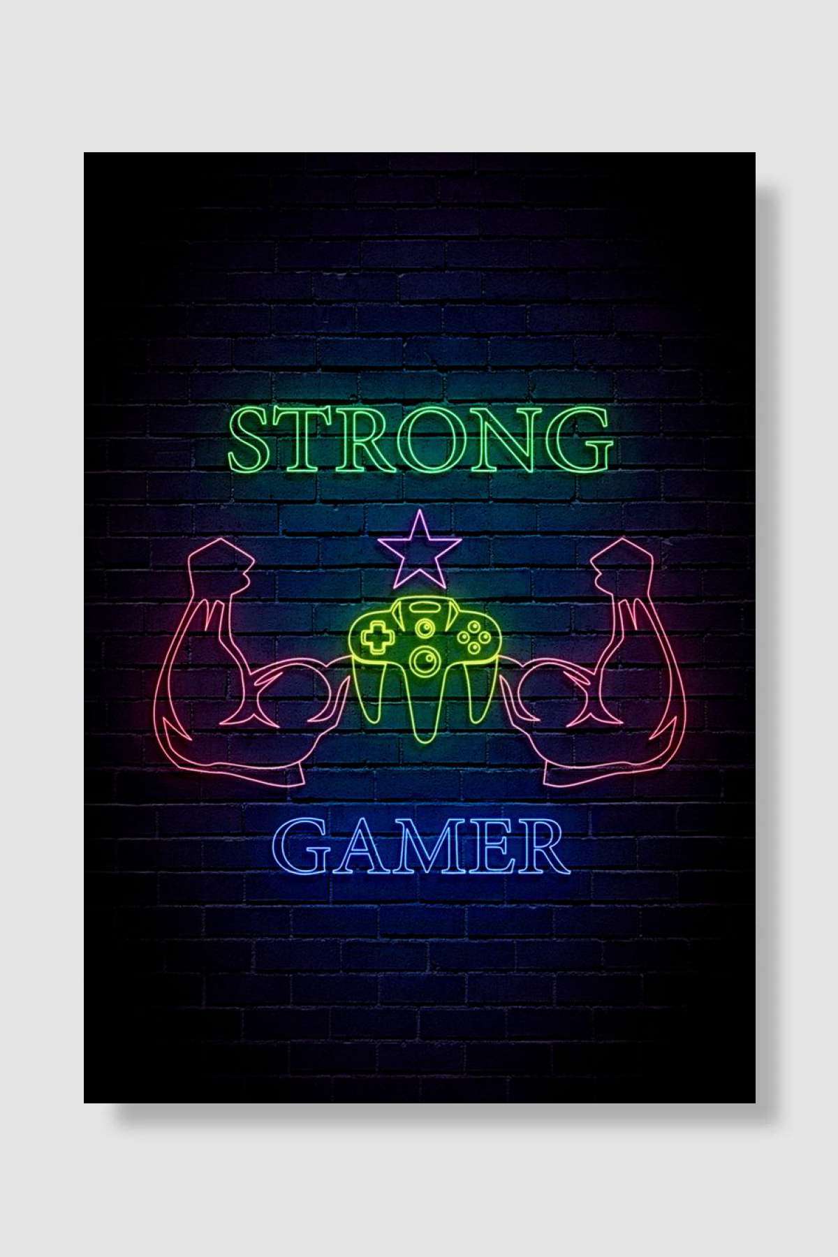 STRONG GAMER fitness Oyun Poster Çerçevesiz Yüksek Kalite Oyun Afiş Duvar Poster