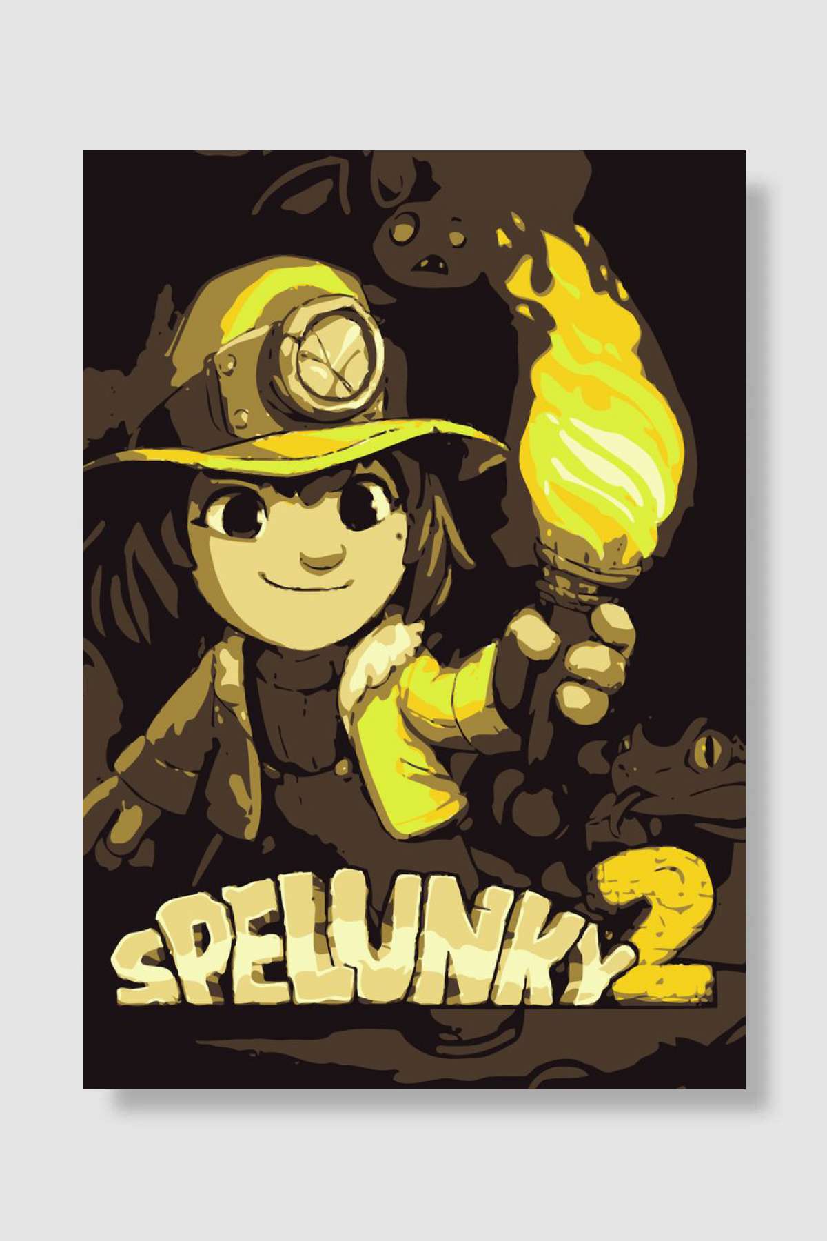 Spelunky 2 Game Art Oyun Poster Çerçevesiz Yüksek Kalite Oyun Afiş Duvar Poster