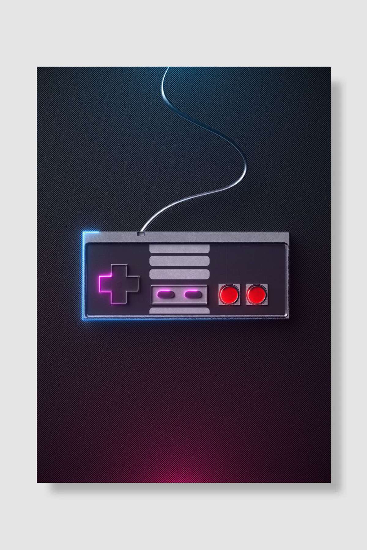 3D NES controller Oyun Poster Çerçevesiz Yüksek Kalite Oyun Afiş Duvar Poster