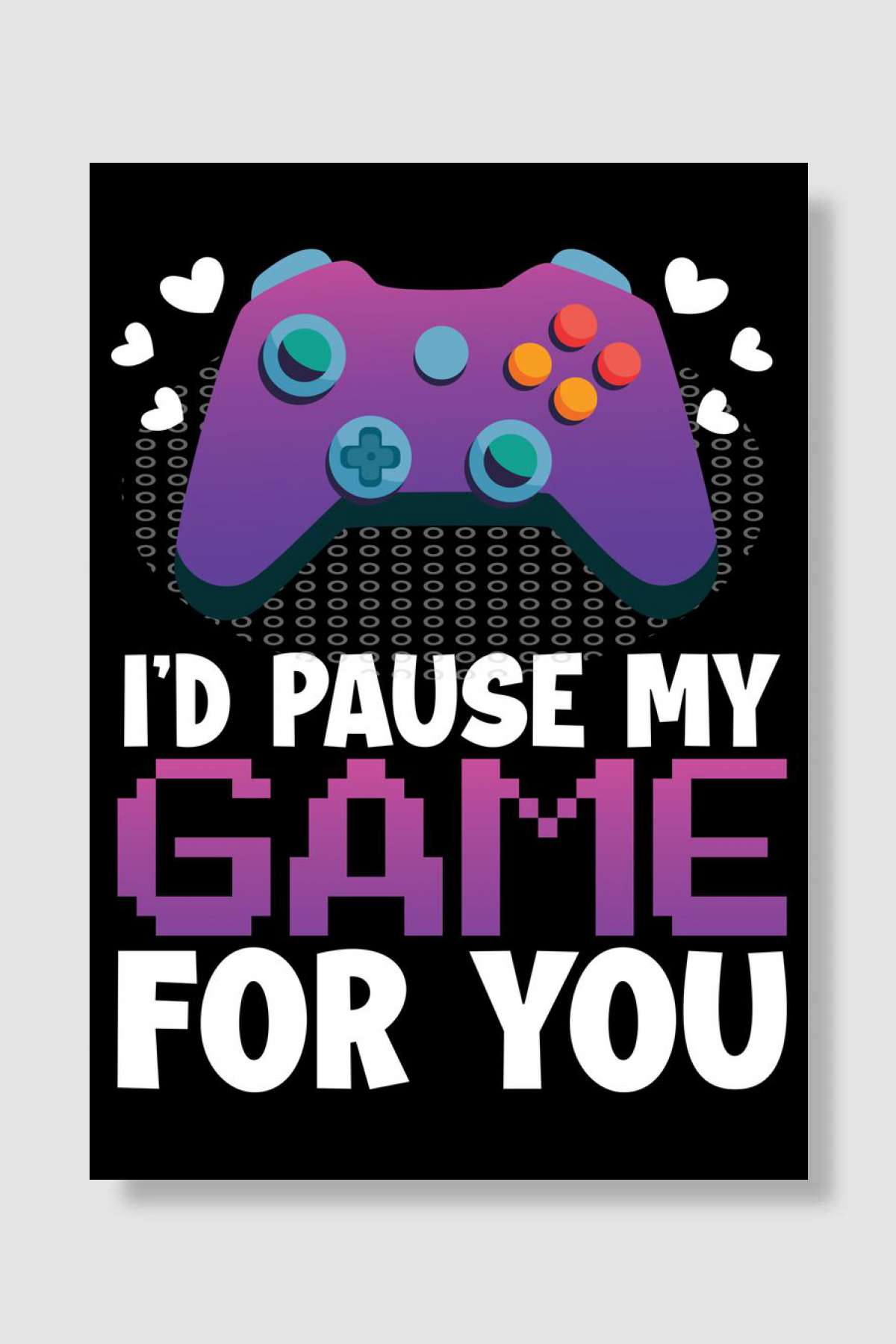 Id Pause My Game For You Oyun Poster Çerçevesiz Yüksek Kalite Oyun Afiş Duvar Poster