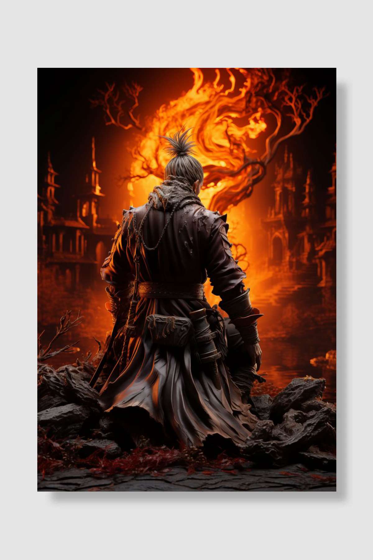 Samurai Sekiro Oyun Poster Çerçevesiz Yüksek Kalite Oyun Afiş Duvar Poster