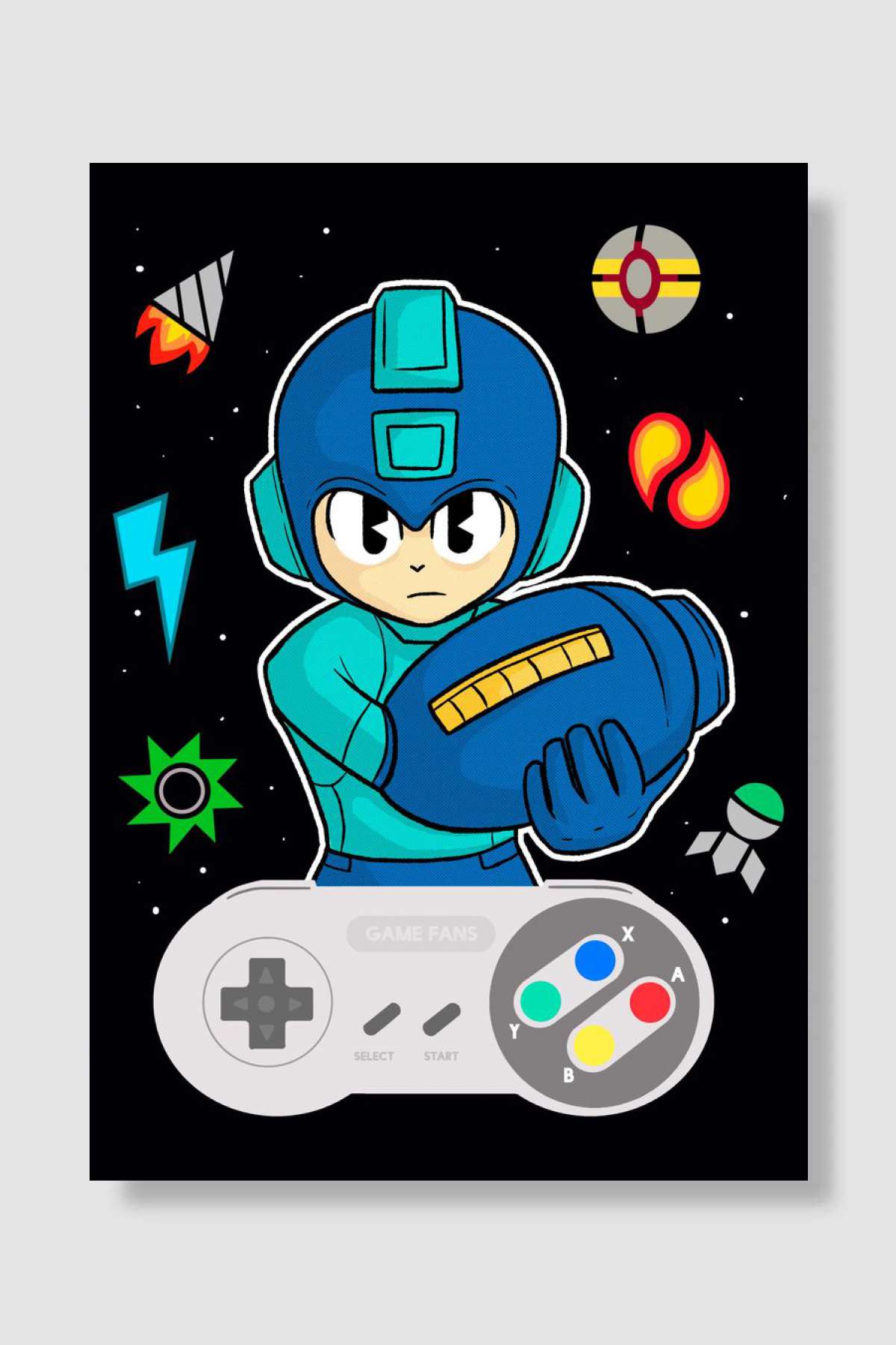 Console Mega Oyun Poster Çerçevesiz Yüksek Kalite Oyun Afiş Duvar Poster