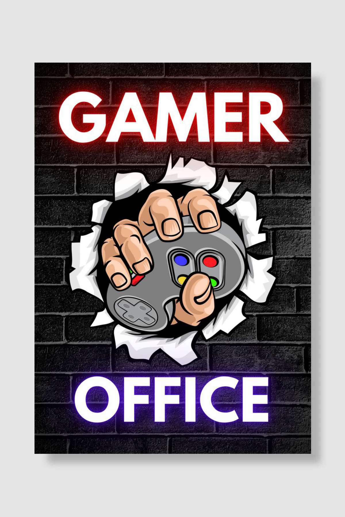 gamer office Oyun Poster Çerçevesiz Yüksek Kalite Oyun Afiş Duvar Poster