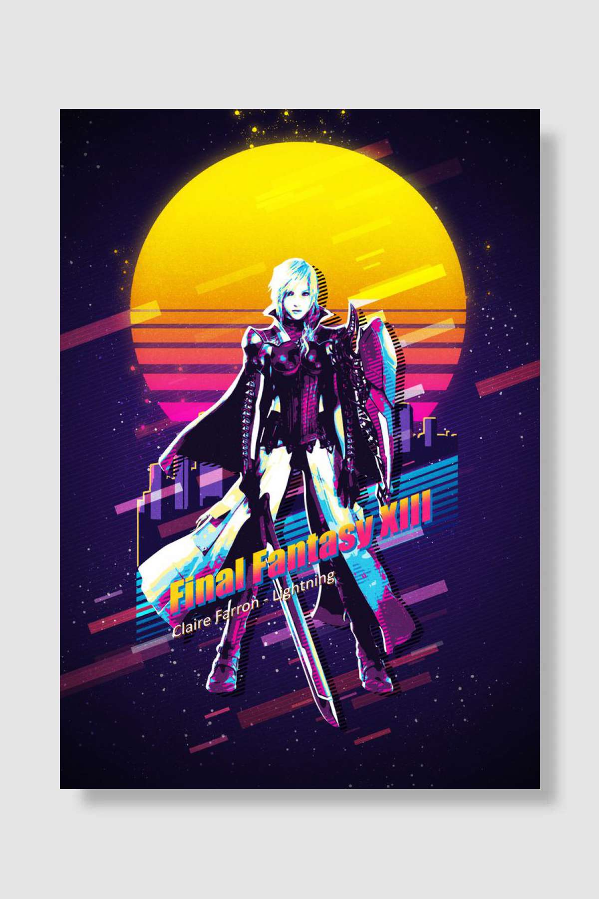 Claire Farron Lightning Oyun Poster Çerçevesiz Yüksek Kalite Oyun Afiş Duvar Poster