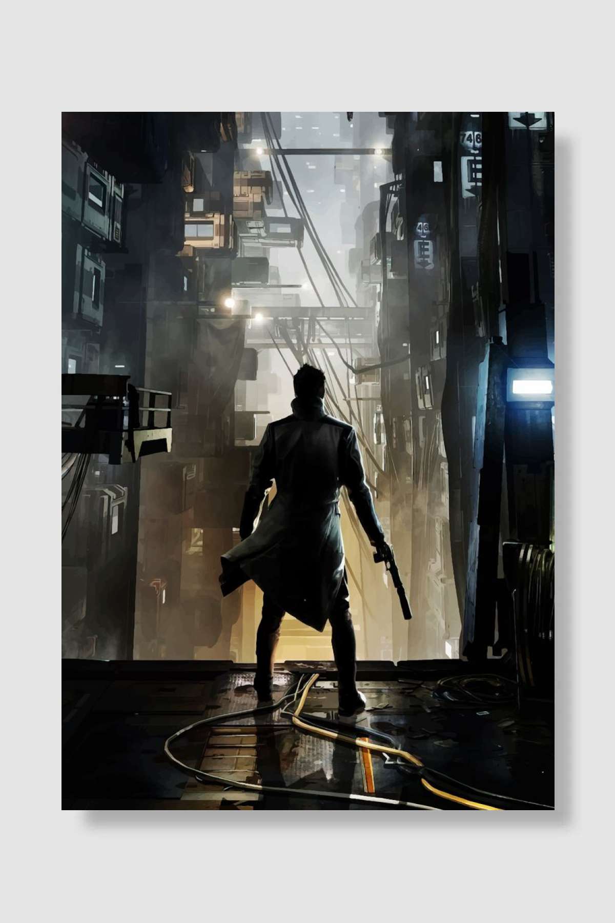 DEUS ex Oyun Poster Çerçevesiz Yüksek Kalite Oyun Afiş Duvar Poster