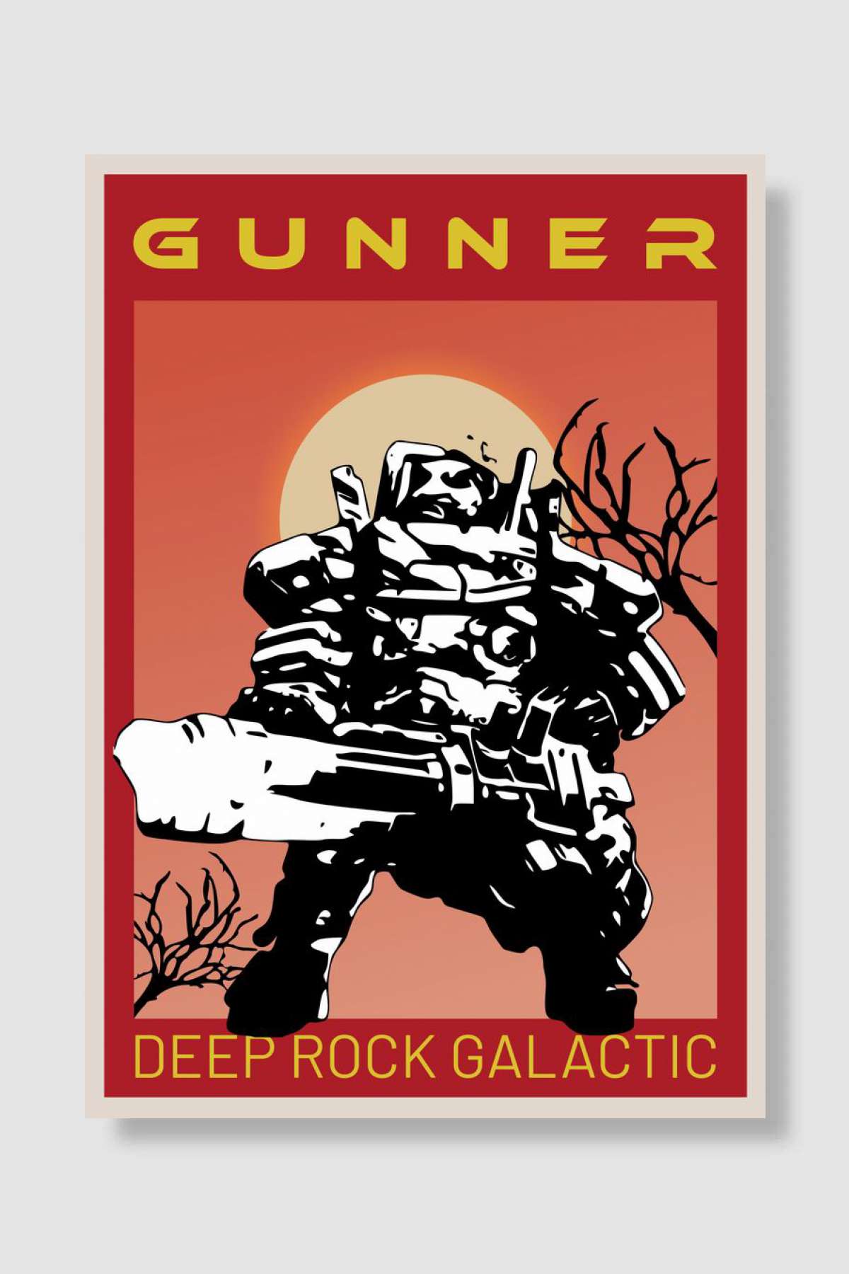 Deep Rock Galactic Gunner Oyun Poster Çerçevesiz Yüksek Kalite Oyun Afiş Duvar Poster