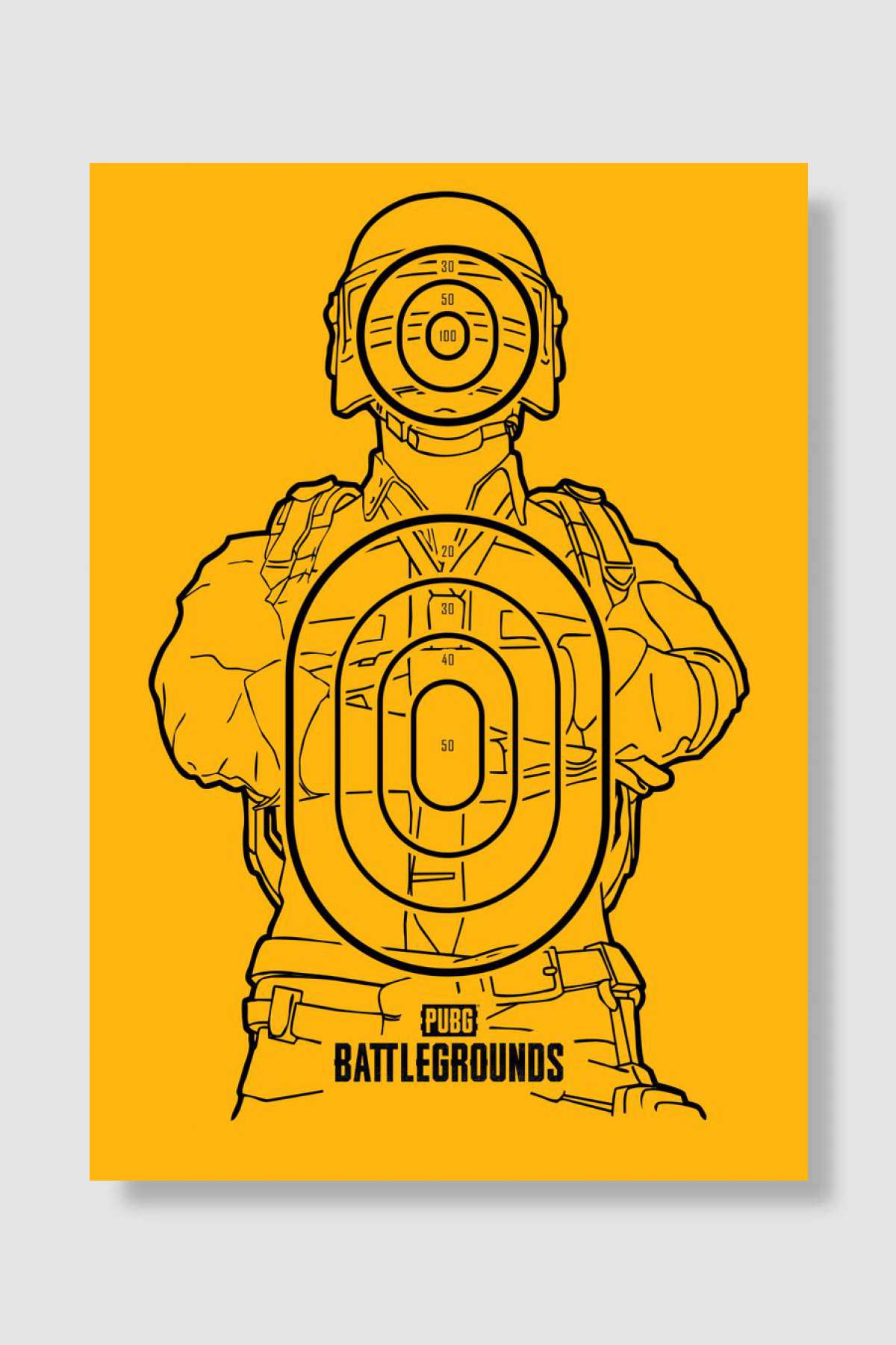 Target Practice Yellow Oyun Poster Çerçevesiz Yüksek Kalite Oyun Afiş Duvar Poster