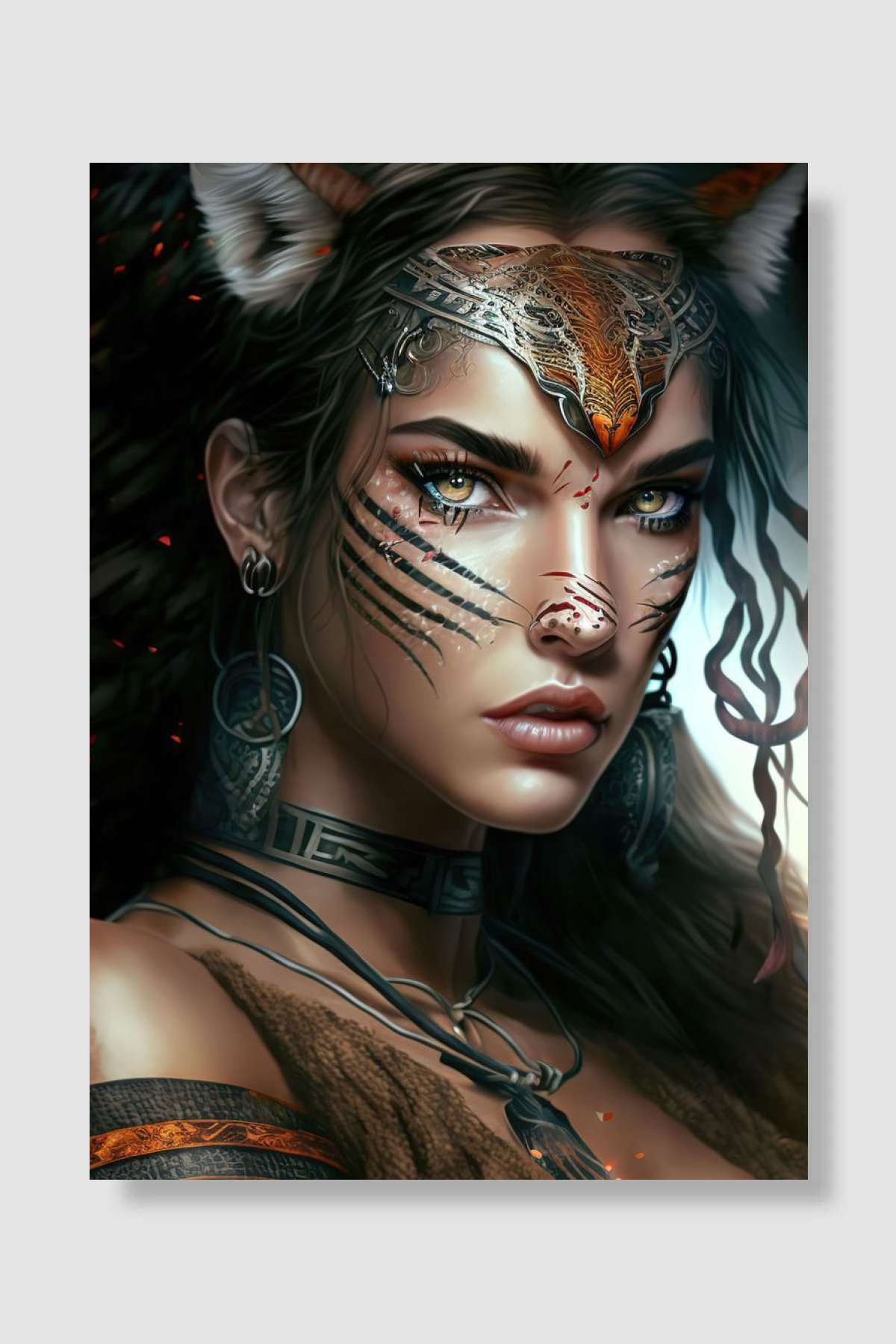 beautiful amazon woman Oyun Poster Çerçevesiz Yüksek Kalite Oyun Afiş Duvar Poster