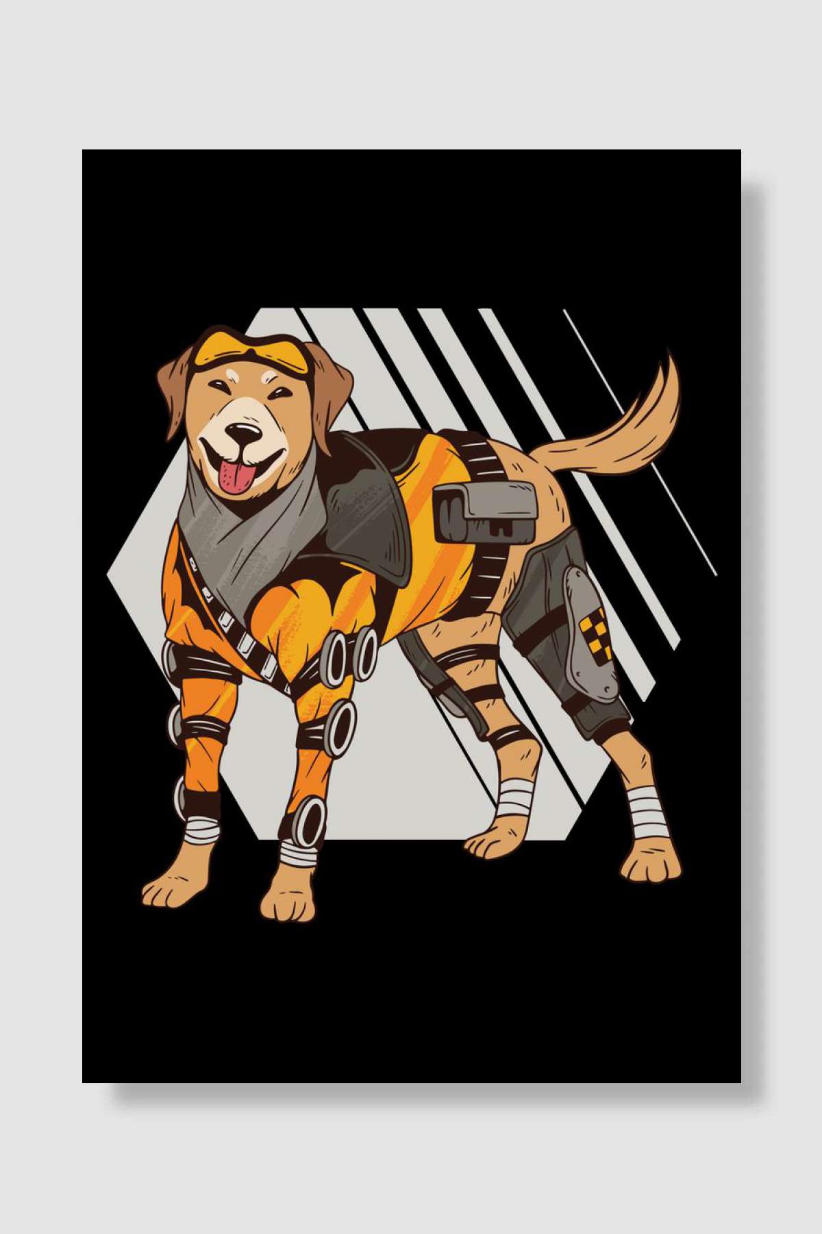 cyborg dog Oyun Poster Çerçevesiz Yüksek Kalite Oyun Afiş Duvar Poster