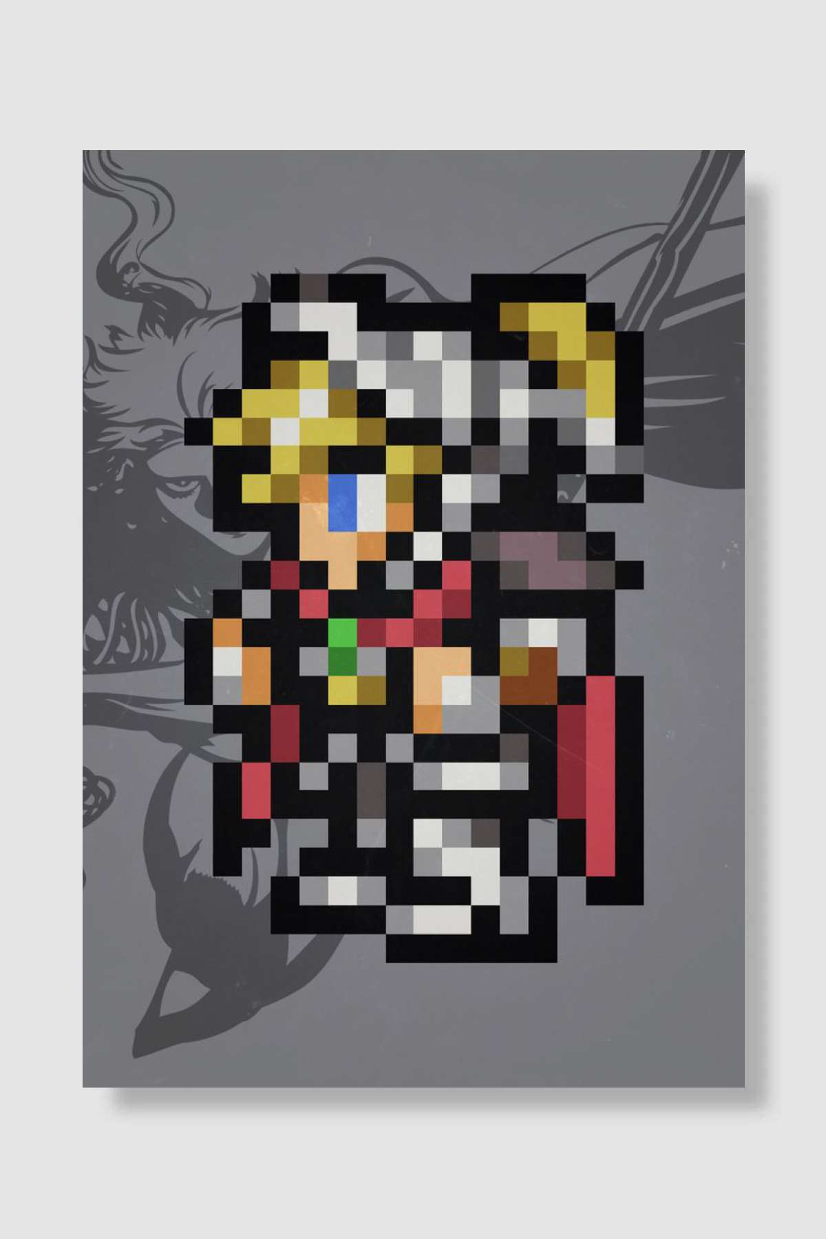 FF III Ingus Pixel Sprite Oyun Poster Çerçevesiz Yüksek Kalite Oyun Afiş Duvar Poster