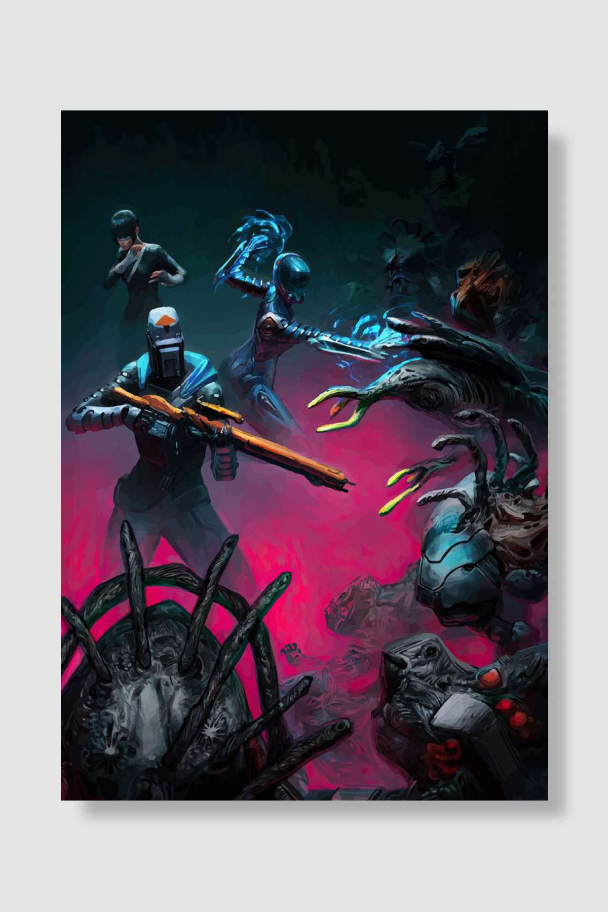 warframe Oyun Poster Çerçevesiz Yüksek Kalite Oyun Afiş Duvar Poster