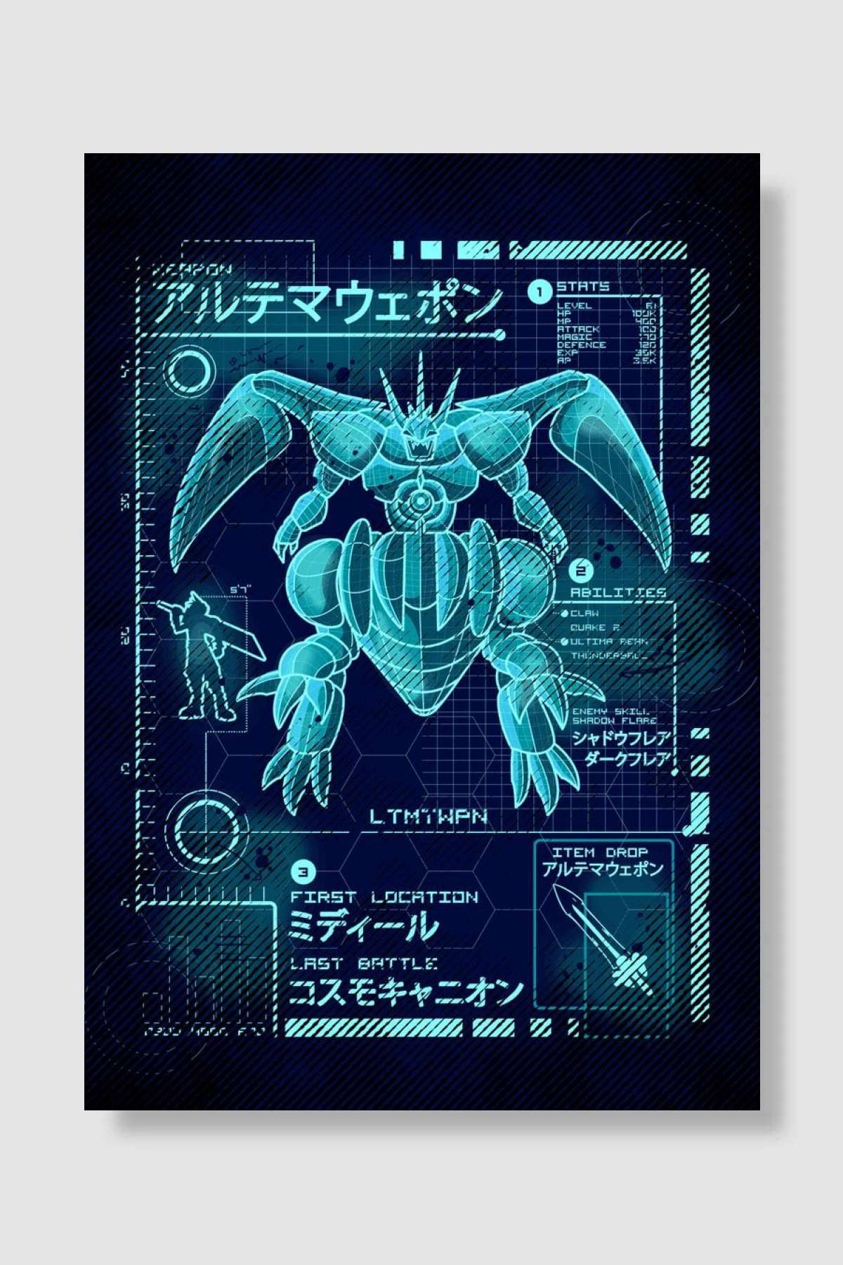 Ultimate Blueprint Oyun Poster Çerçevesiz Yüksek Kalite Oyun Afiş Duvar Poster