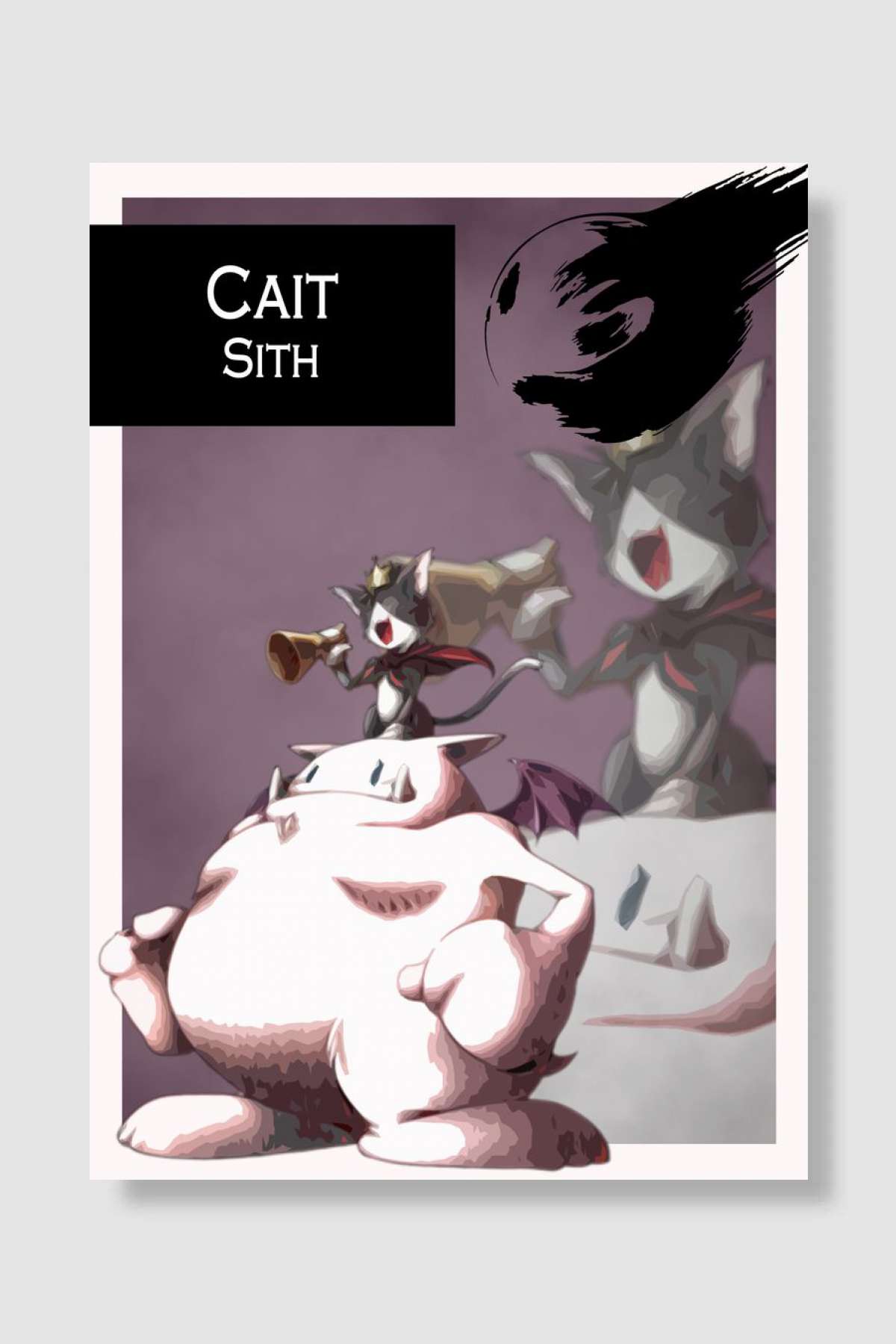 FF7 Cait Sith Oyun Poster Çerçevesiz Yüksek Kalite Oyun Afiş Duvar Poster