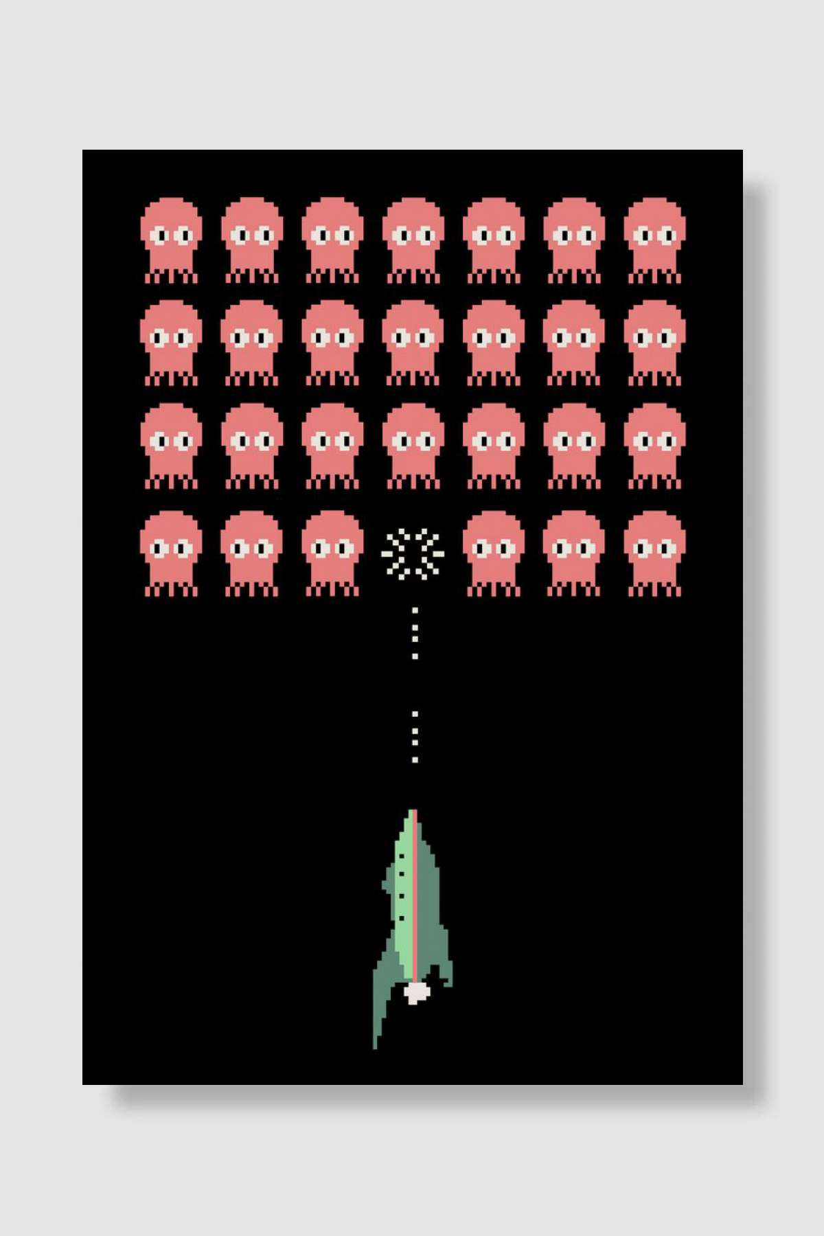 Lobster invaders Oyun Poster Çerçevesiz Yüksek Kalite Oyun Afiş Duvar Poster