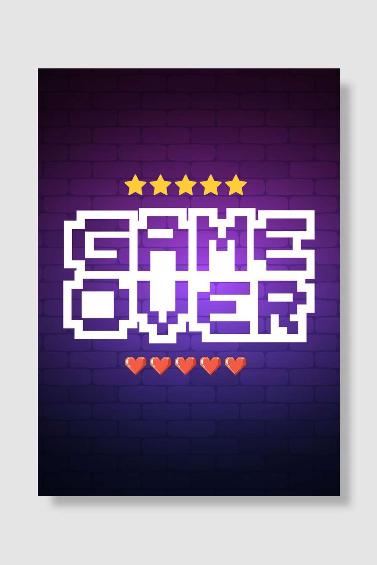 Game Over Retro Arcade Oyun Poster Çerçevesiz Yüksek Kalite Oyun Afiş Duvar Poster - En İyi Fiyatlarla