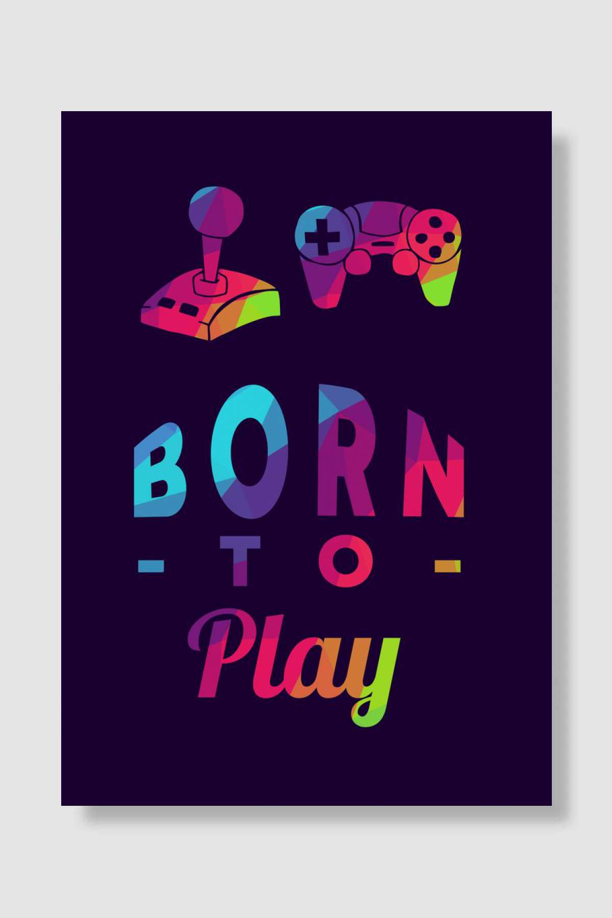 Gaming Born To Play 10 Oyun Poster Çerçevesiz Yüksek Kalite Oyun Afiş Duvar Poster