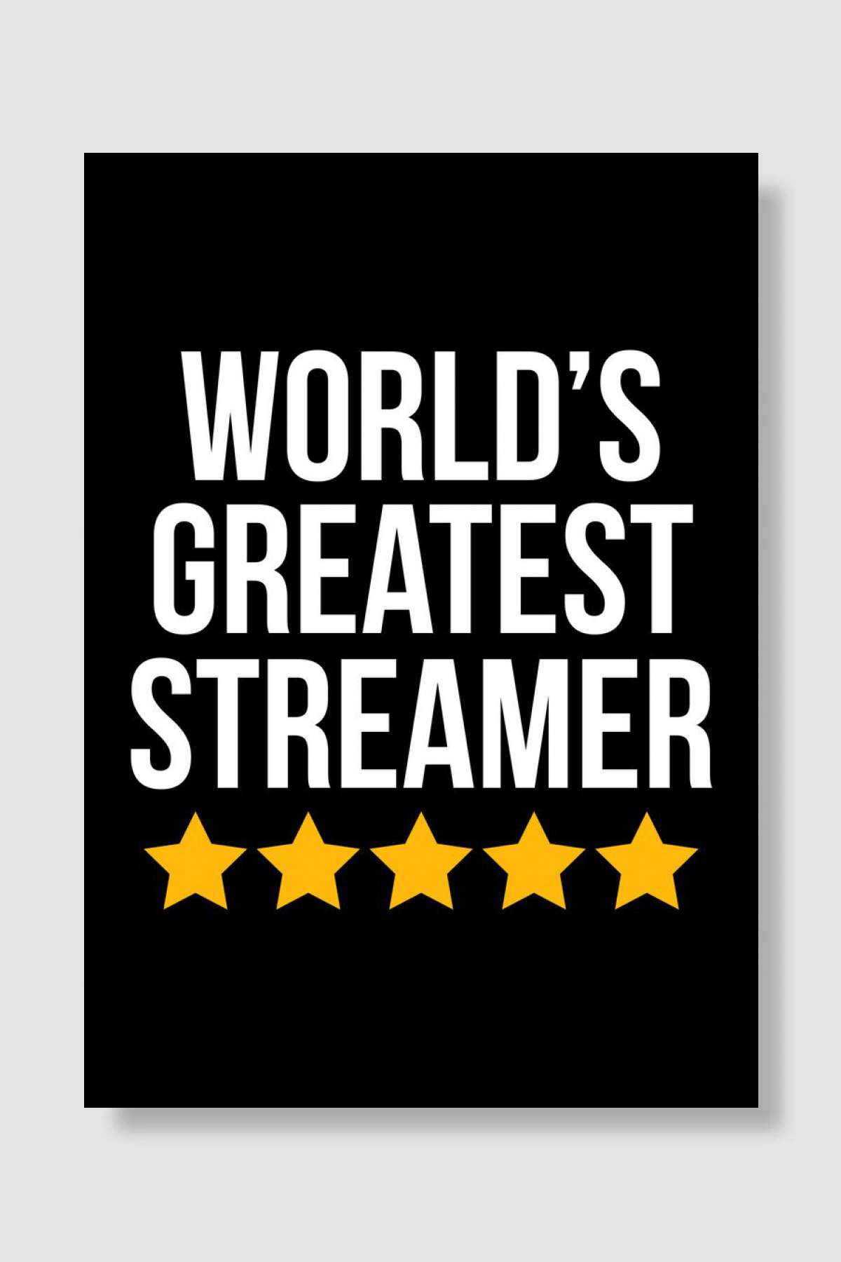 Worlds Greatest Streamer Oyun Poster Çerçevesiz Yüksek Kalite Oyun Afiş Duvar Poster