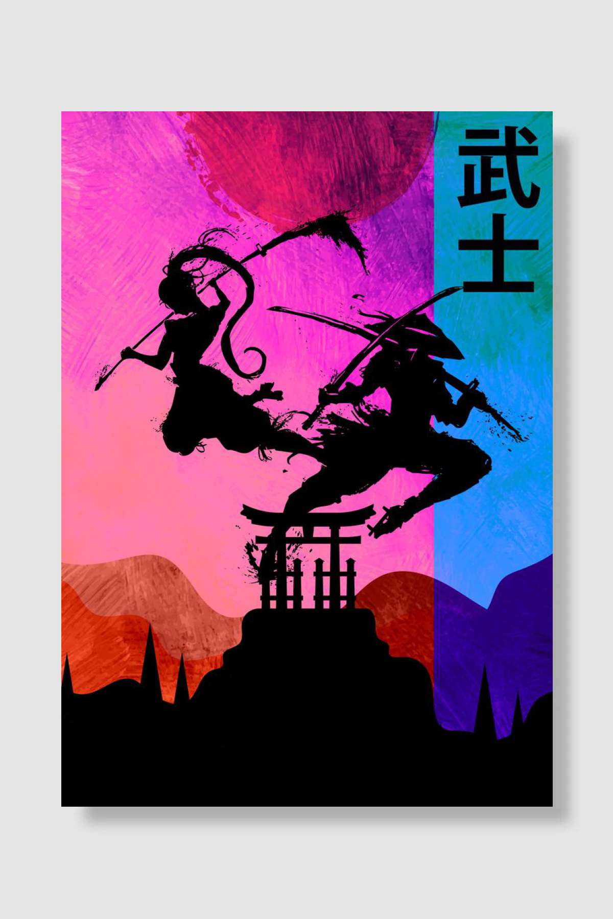 Samurai Japan Anime Manga Oyun Poster Çerçevesiz Yüksek Kalite Oyun Afiş Duvar Poster