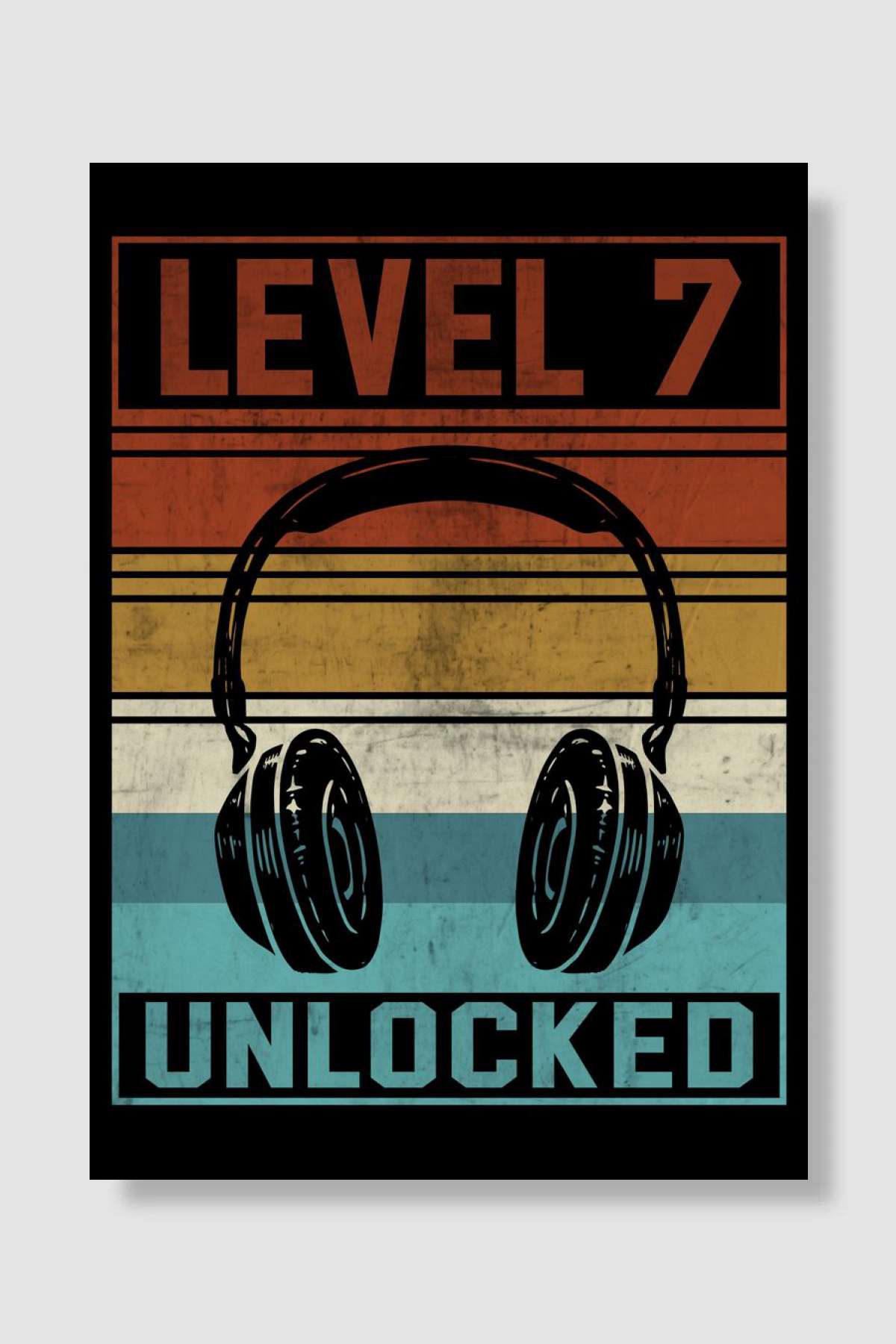 Gamer Boy 7th Birthday Oyun Poster Çerçevesiz Yüksek Kalite Oyun Afiş Duvar Poster