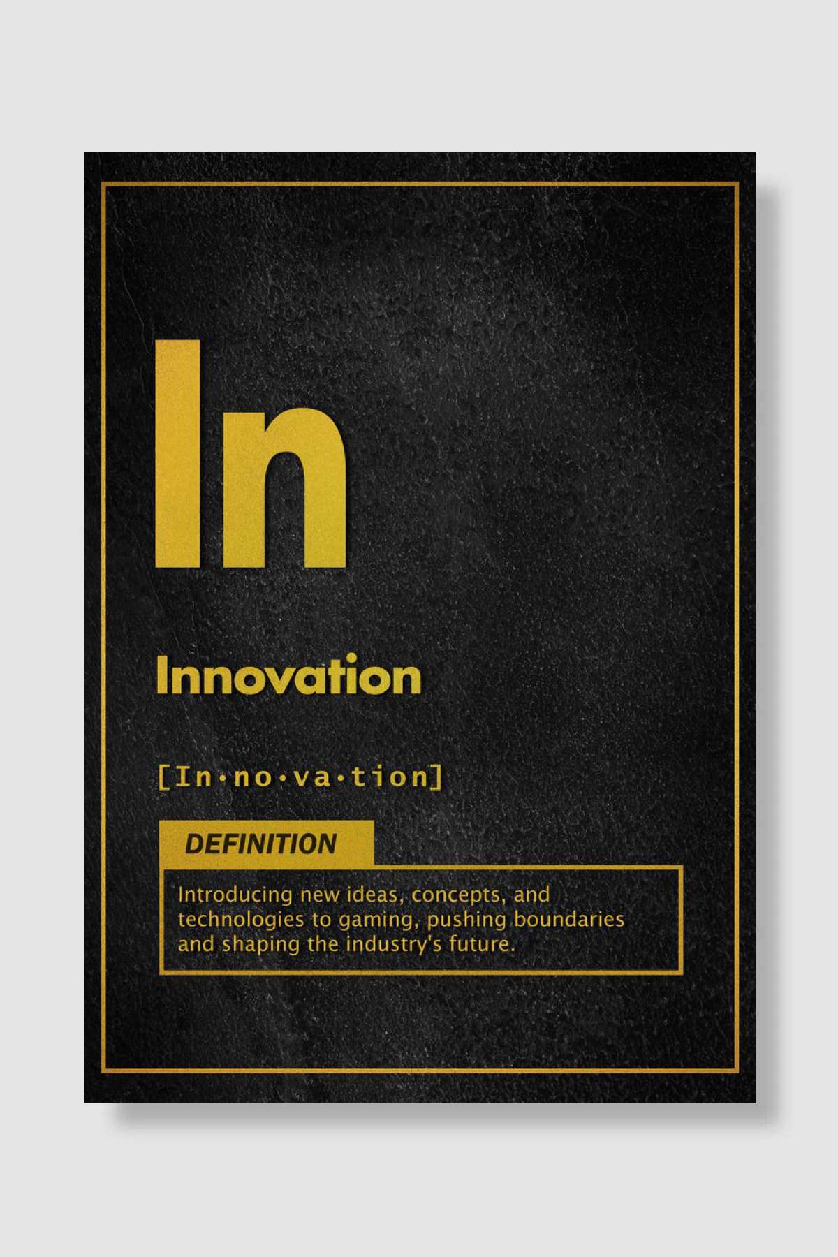 Innovation definition game Oyun Poster Çerçevesiz Yüksek Kalite Oyun Afiş Duvar Poster