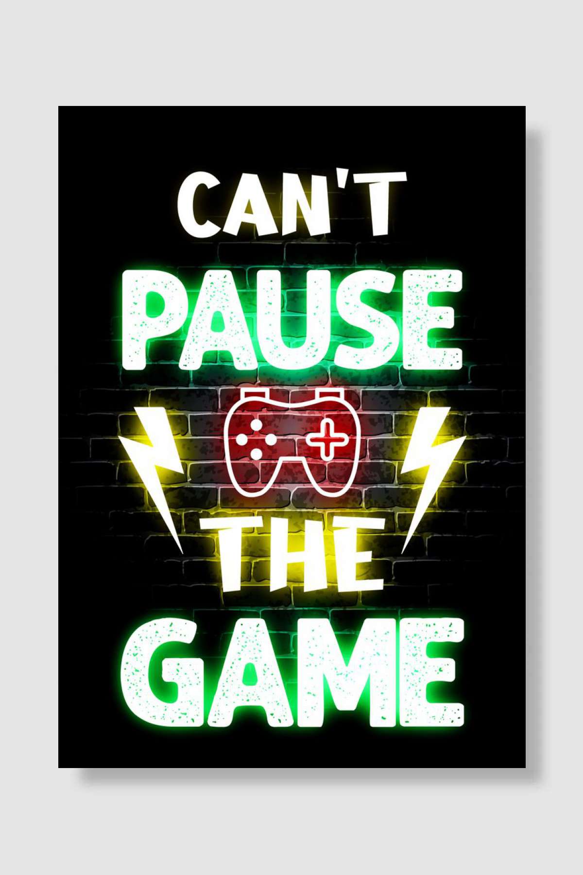 Game Neon Oyun Poster Çerçevesiz Yüksek Kalite Oyun Afiş Duvar Poster