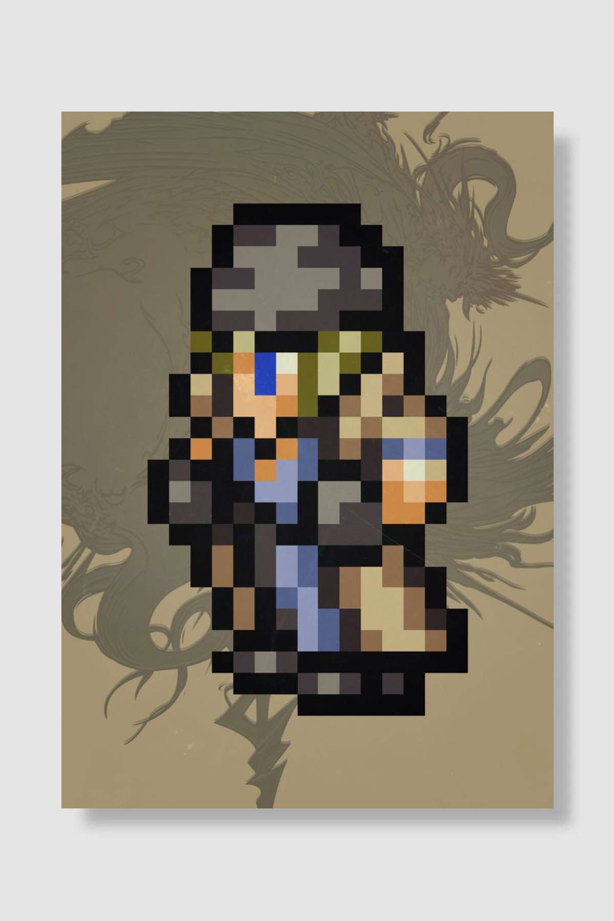 FF XIII Snow Pixel Sprite Oyun Poster Çerçevesiz Yüksek Kalite Oyun Afiş Duvar Poster