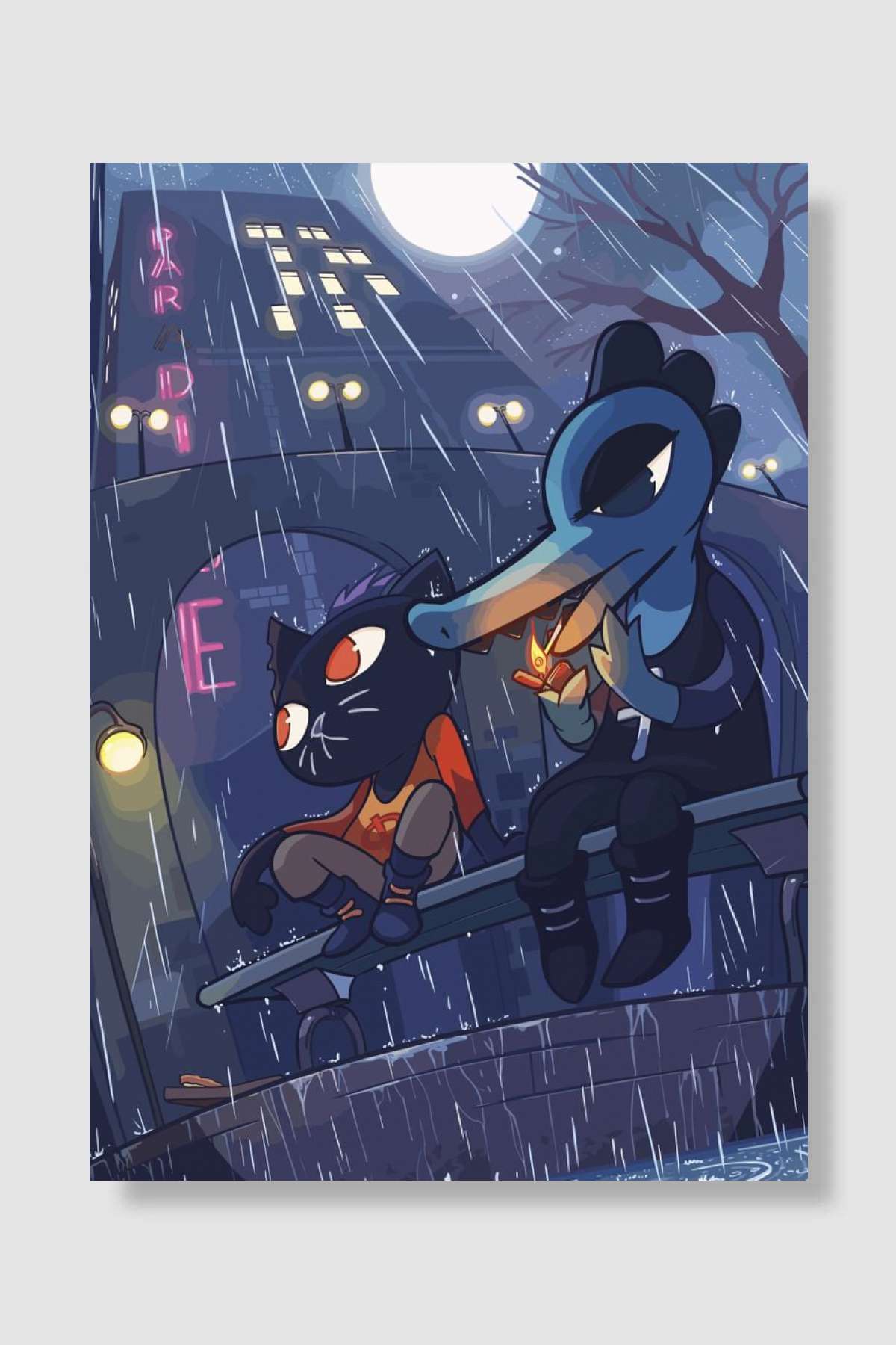 night in the woods Oyun Poster Çerçevesiz Yüksek Kalite Oyun Afiş Duvar Poster