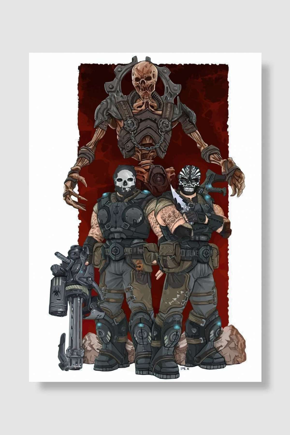 Gears Of War Oyun Poster Çerçevesiz Yüksek Kalite Oyun Afiş Duvar Poster