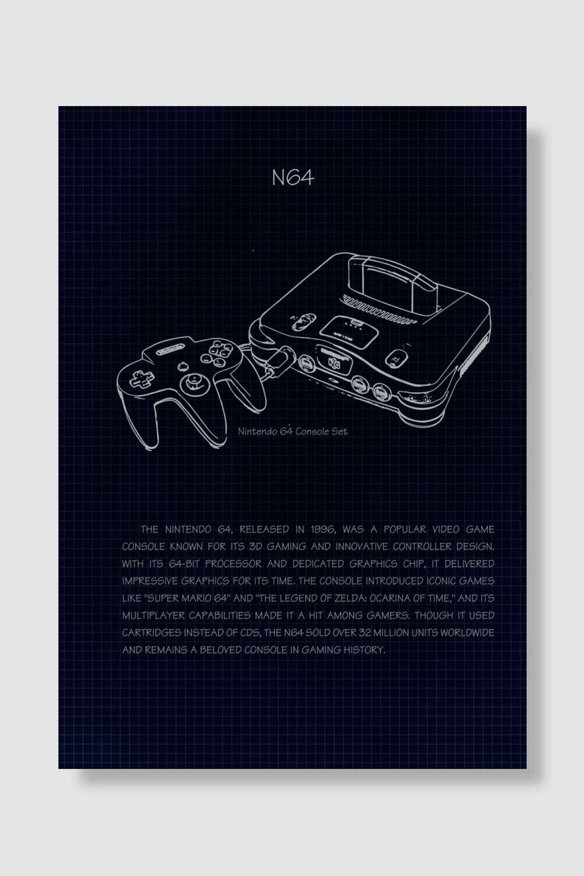 N64 Oyun Poster Çerçevesiz Yüksek Kalite Oyun Afiş Duvar Poster