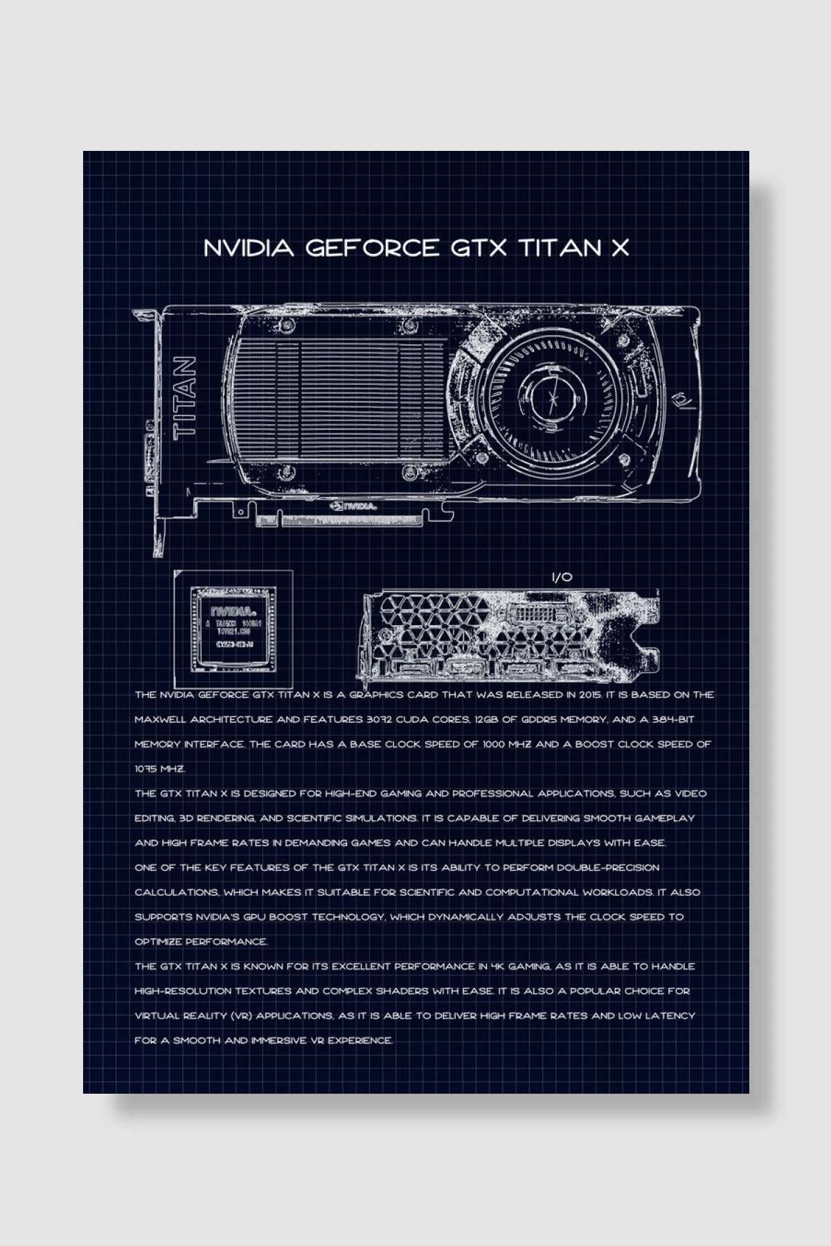 GTX Titan X Oyun Poster Çerçevesiz Yüksek Kalite Oyun Afiş Duvar Poster