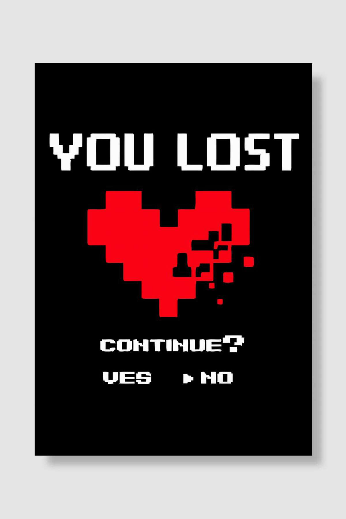 game over Oyun Poster Çerçevesiz Yüksek Kalite Oyun Afiş Duvar Poster - En İyi Fiyatlarla