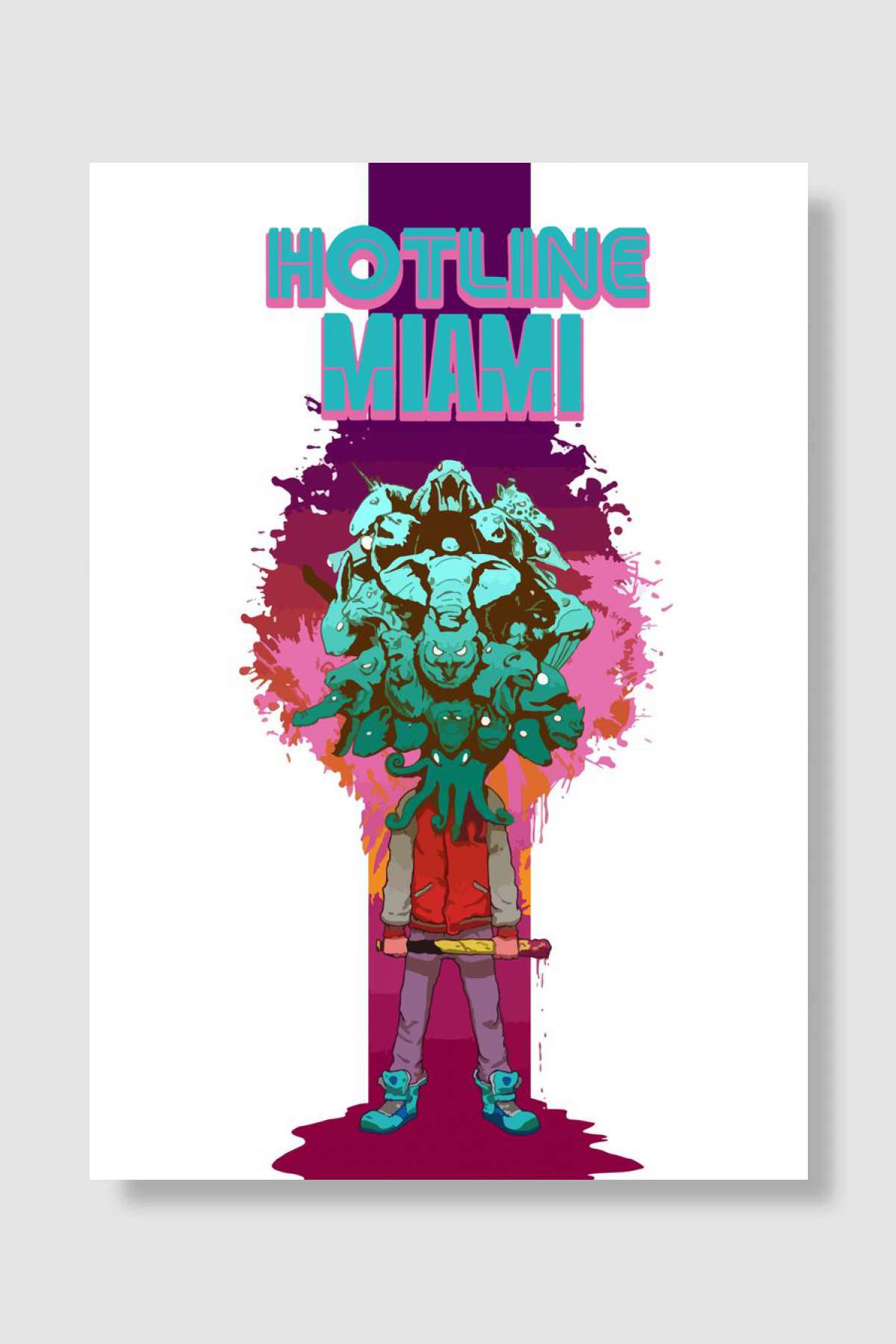 Hotline Miami Oyun Poster Çerçevesiz Yüksek Kalite Oyun Afiş Duvar Poster