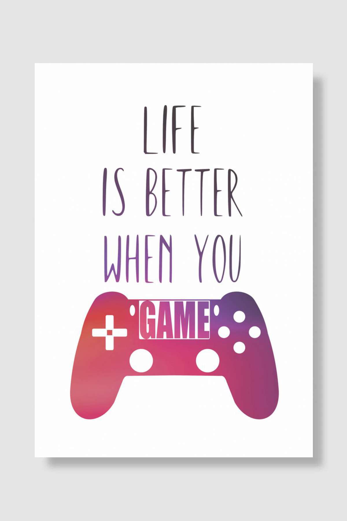 gamer quote for gamers Oyun Poster Çerçevesiz Yüksek Kalite Oyun Afiş Duvar Poster