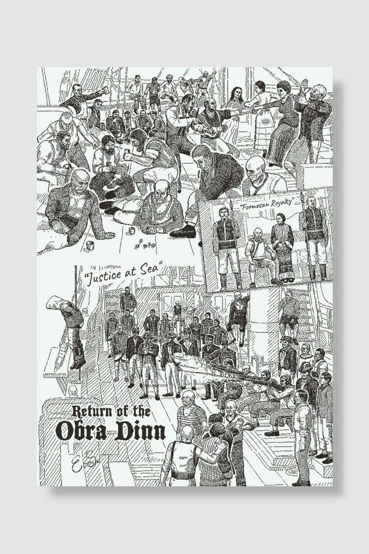 Return of the Obra Dinn Oyun Poster Çerçevesiz Yüksek Kalite Oyun Afiş Duvar Poster