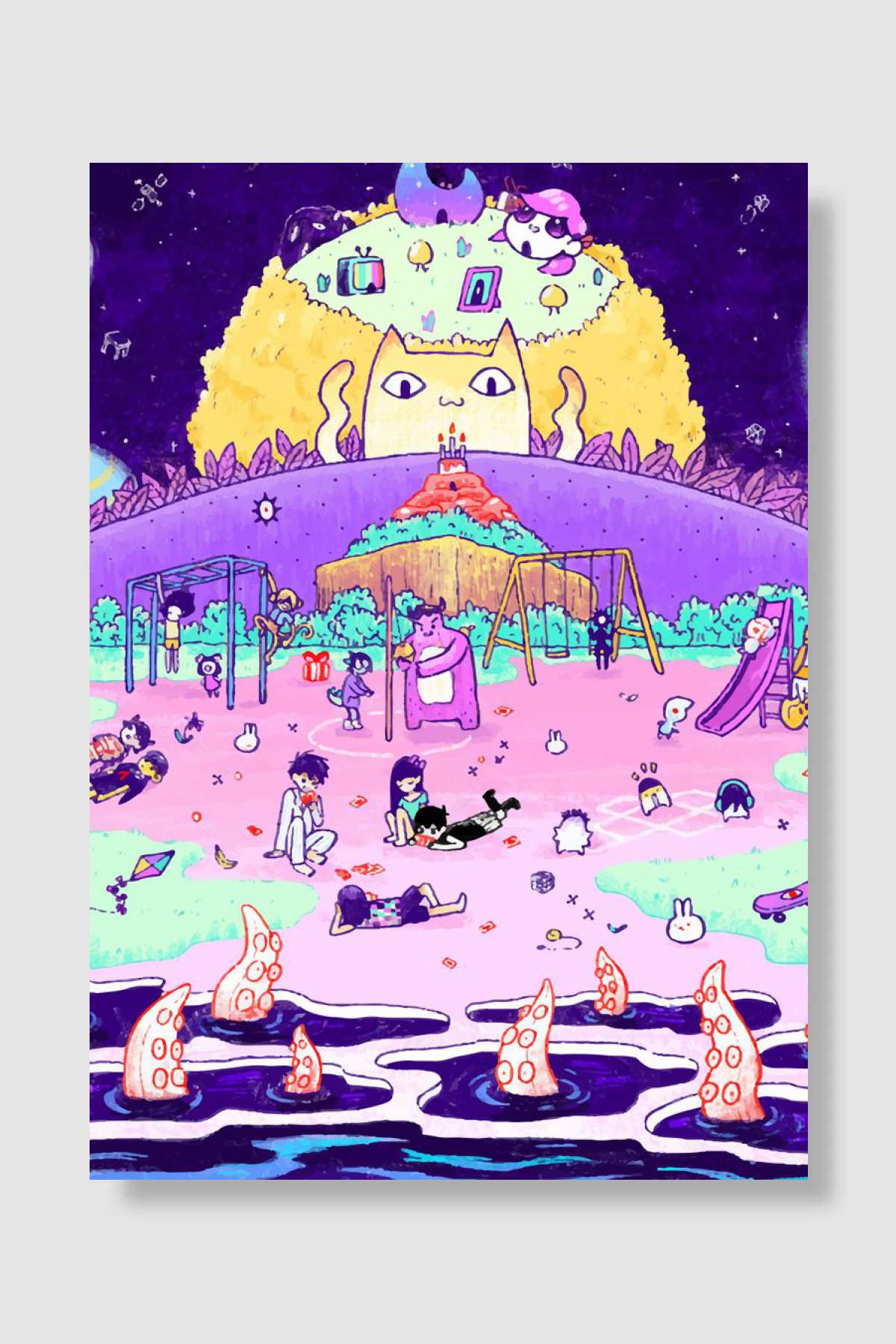 omori Oyun Poster Çerçevesiz Yüksek Kalite Oyun Afiş Duvar Poster - En İyi Fiyatlarla