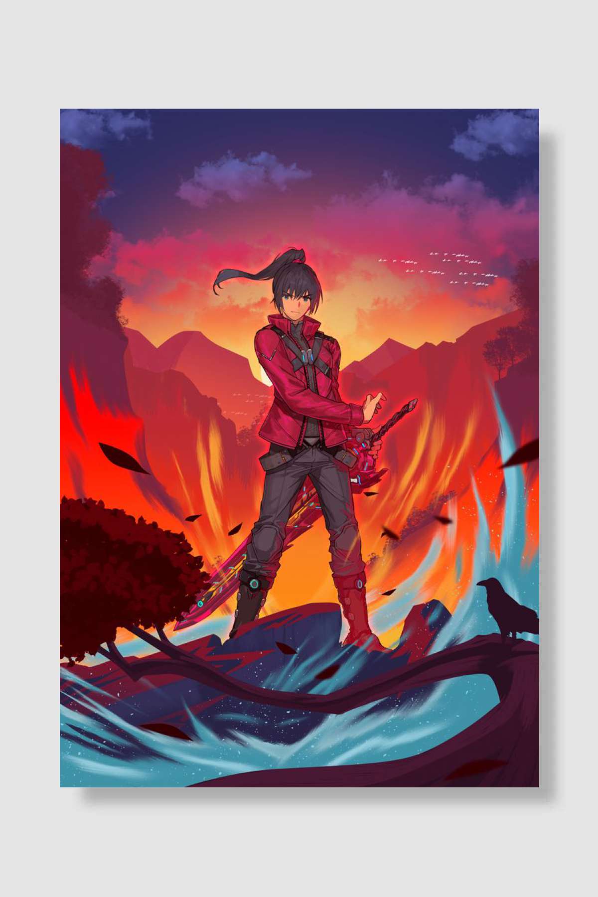 noah xenoblade Oyun Poster Çerçevesiz Yüksek Kalite Oyun Afiş Duvar Poster