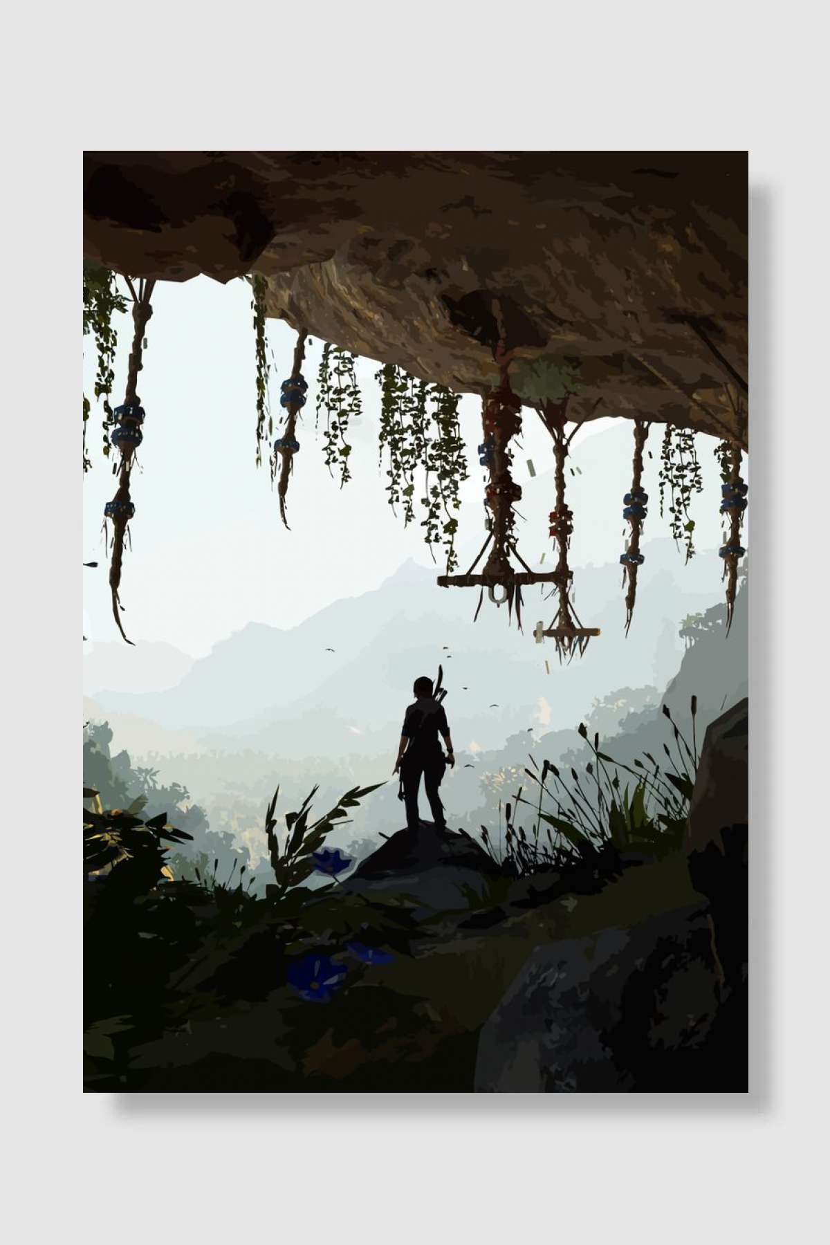 Tomb Raider Lara Croft Oyun Poster Çerçevesiz Yüksek Kalite Oyun Afiş Duvar Poster