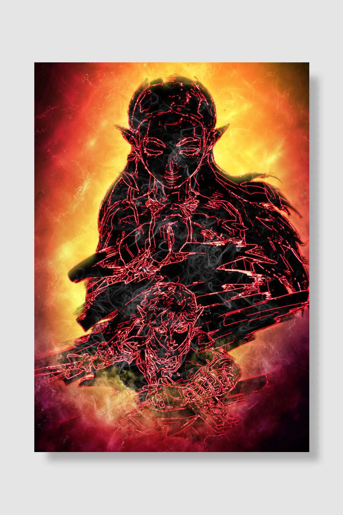 link zelda sword shield Oyun Poster Çerçevesiz Yüksek Kalite Oyun Afiş Duvar Poster