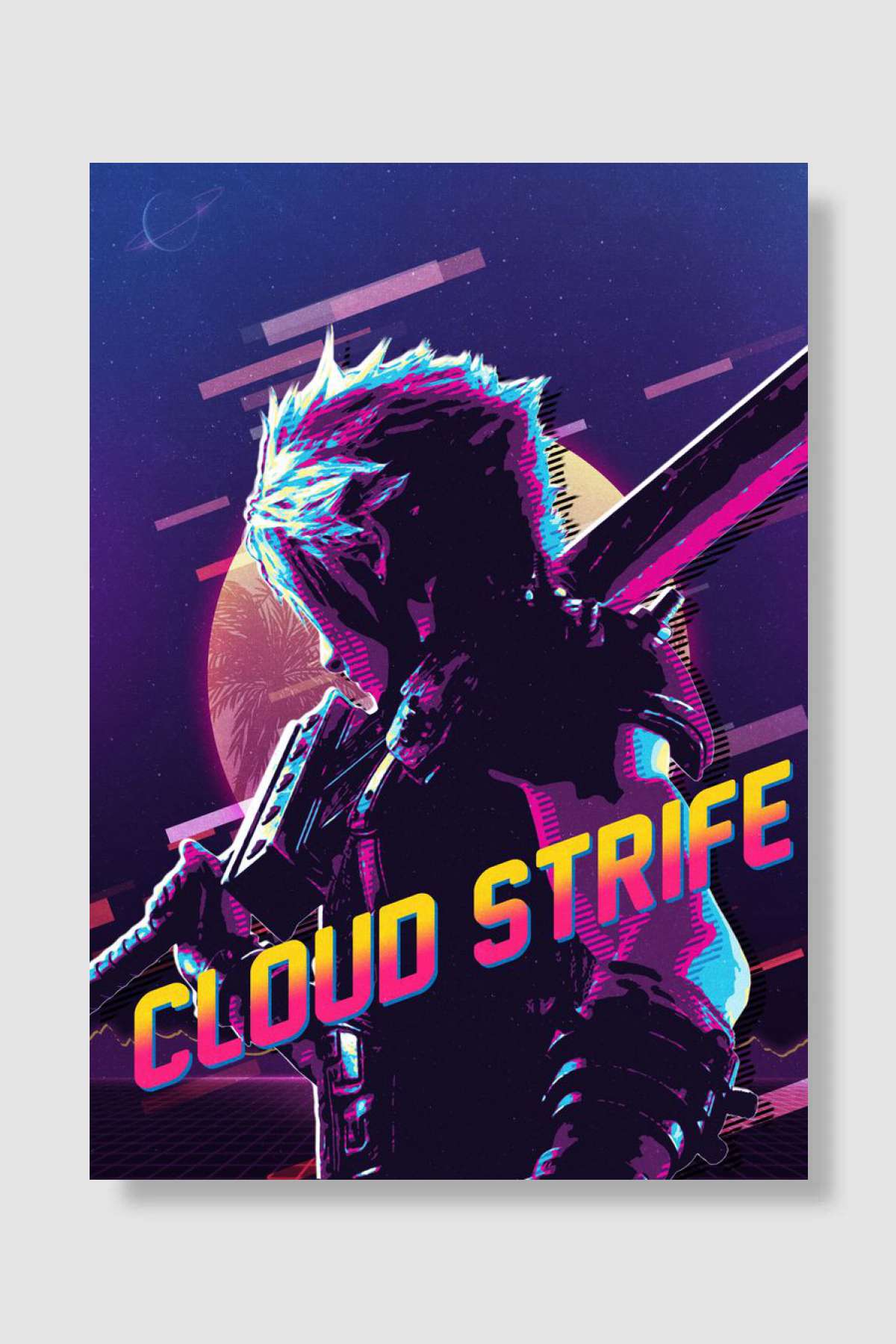 cloud strife final fantasy Oyun Poster Çerçevesiz Yüksek Kalite Oyun Afiş Duvar Poster