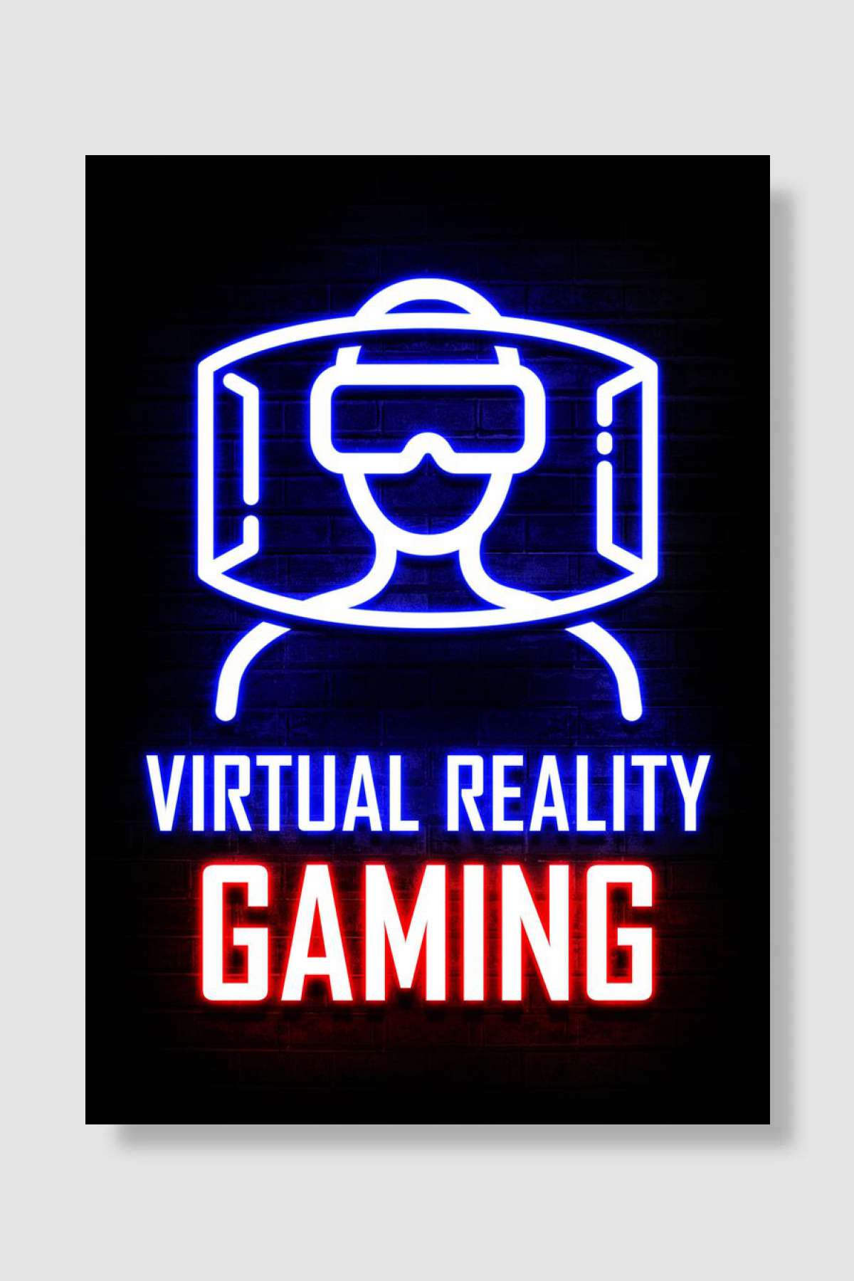 Virtual Reality Gaming Oyun Poster Çerçevesiz Yüksek Kalite Oyun Afiş Duvar Poster - En İyi Fiyatlarla