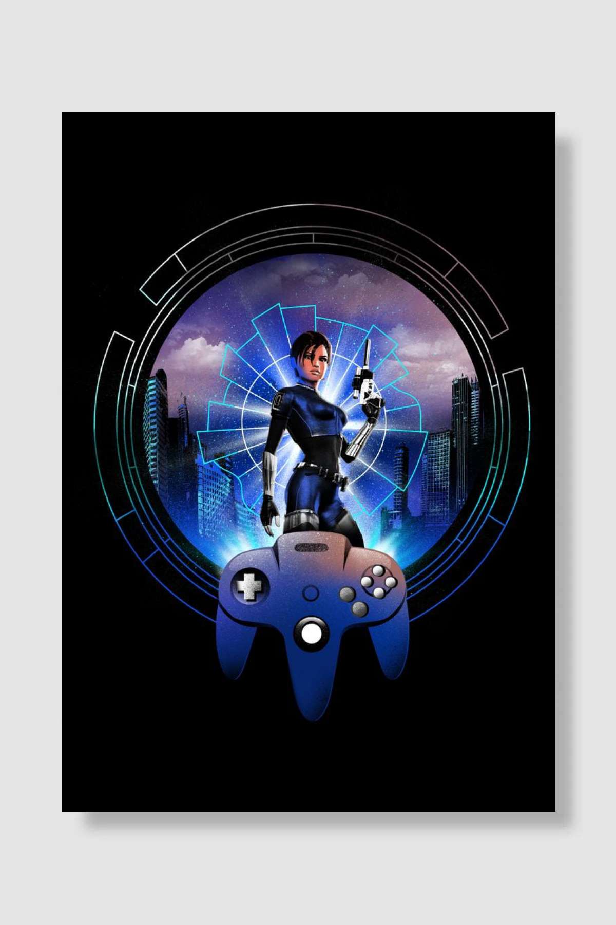Perfect Dark Oyun Poster Çerçevesiz Yüksek Kalite Oyun Afiş Duvar Poster