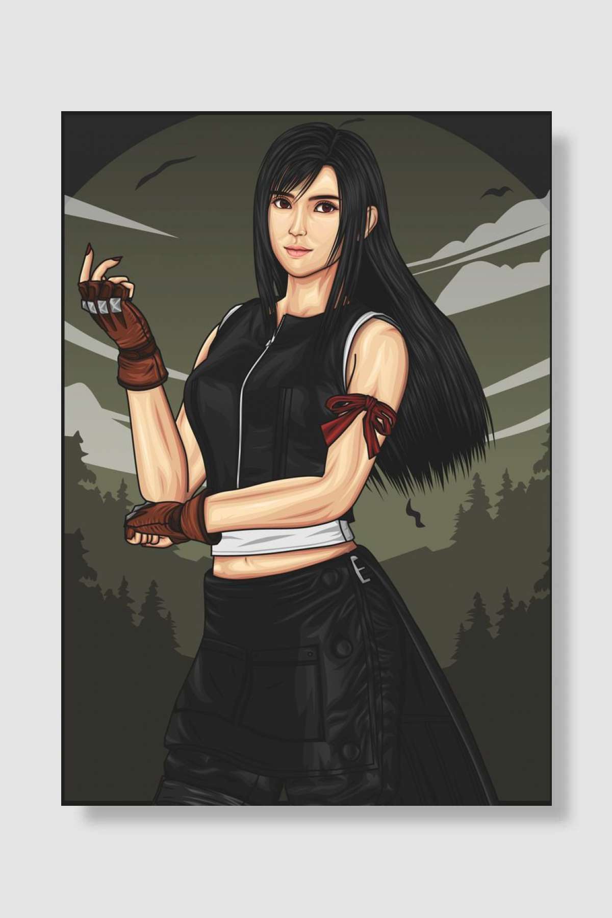 Tifa Lockhart Remake Oyun Poster Çerçevesiz Yüksek Kalite Oyun Afiş Duvar Poster