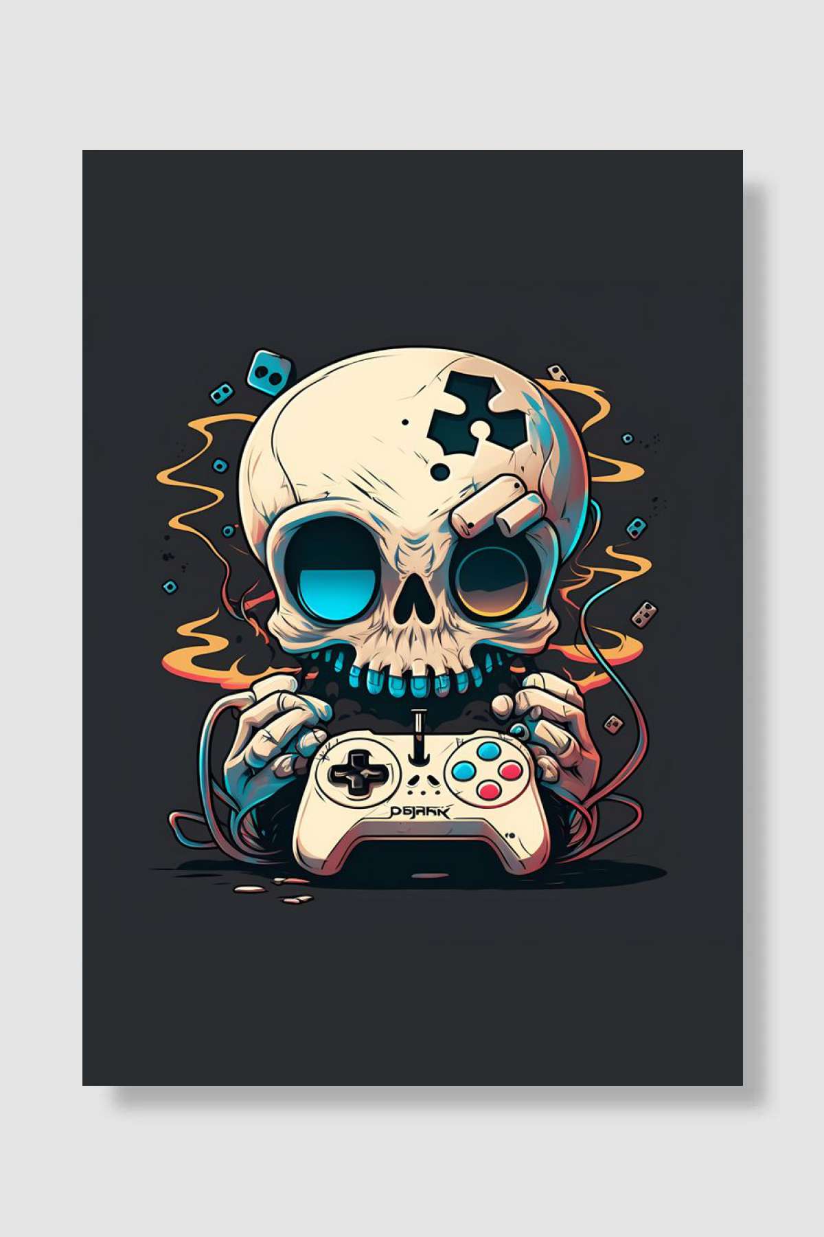 Skeleton Art Oyun Poster Çerçevesiz Yüksek Kalite Oyun Afiş Duvar Poster