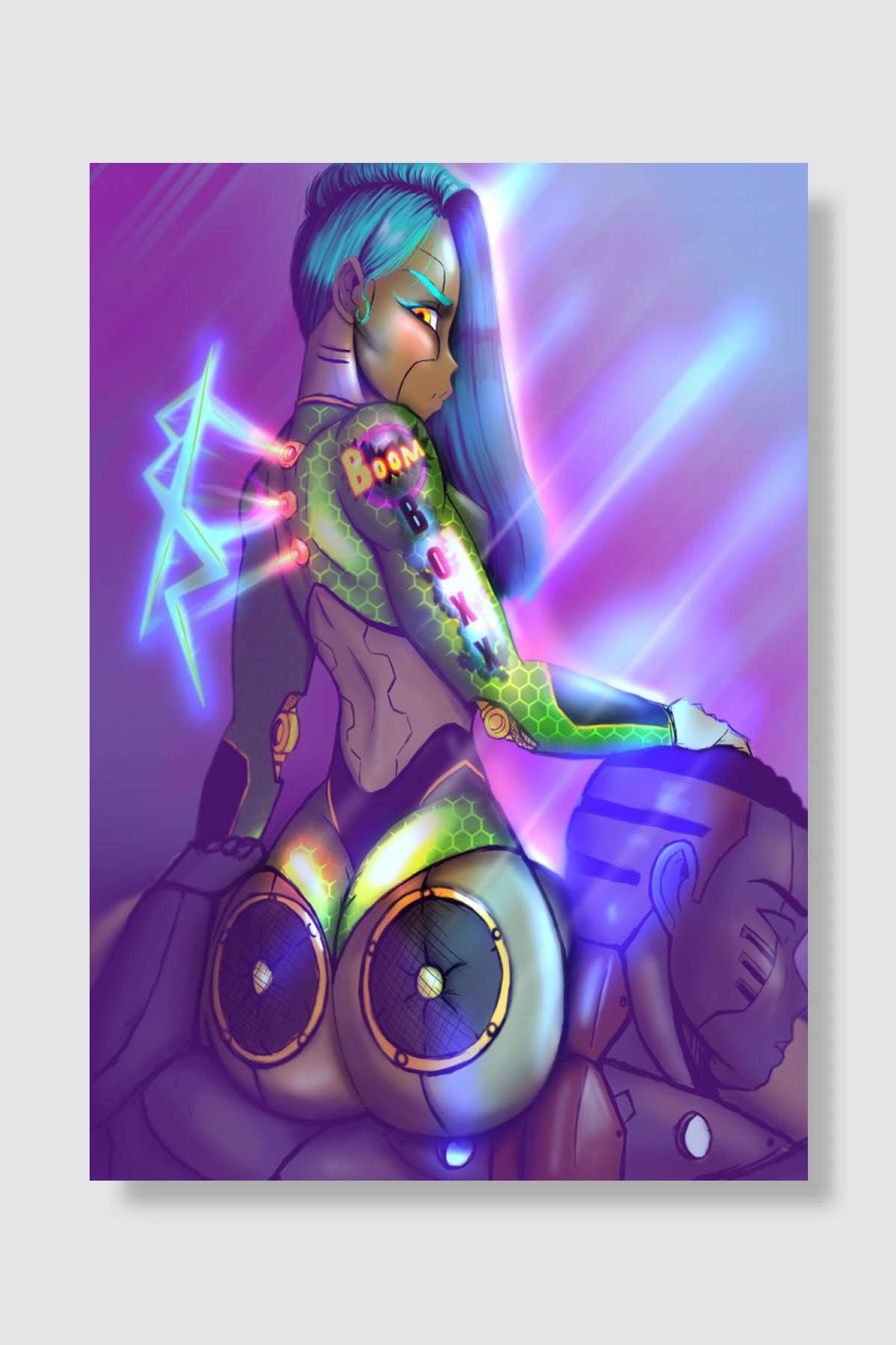 Cyberpunk Boom BoXX Oyun Poster Çerçevesiz Yüksek Kalite Oyun Afiş Duvar Poster