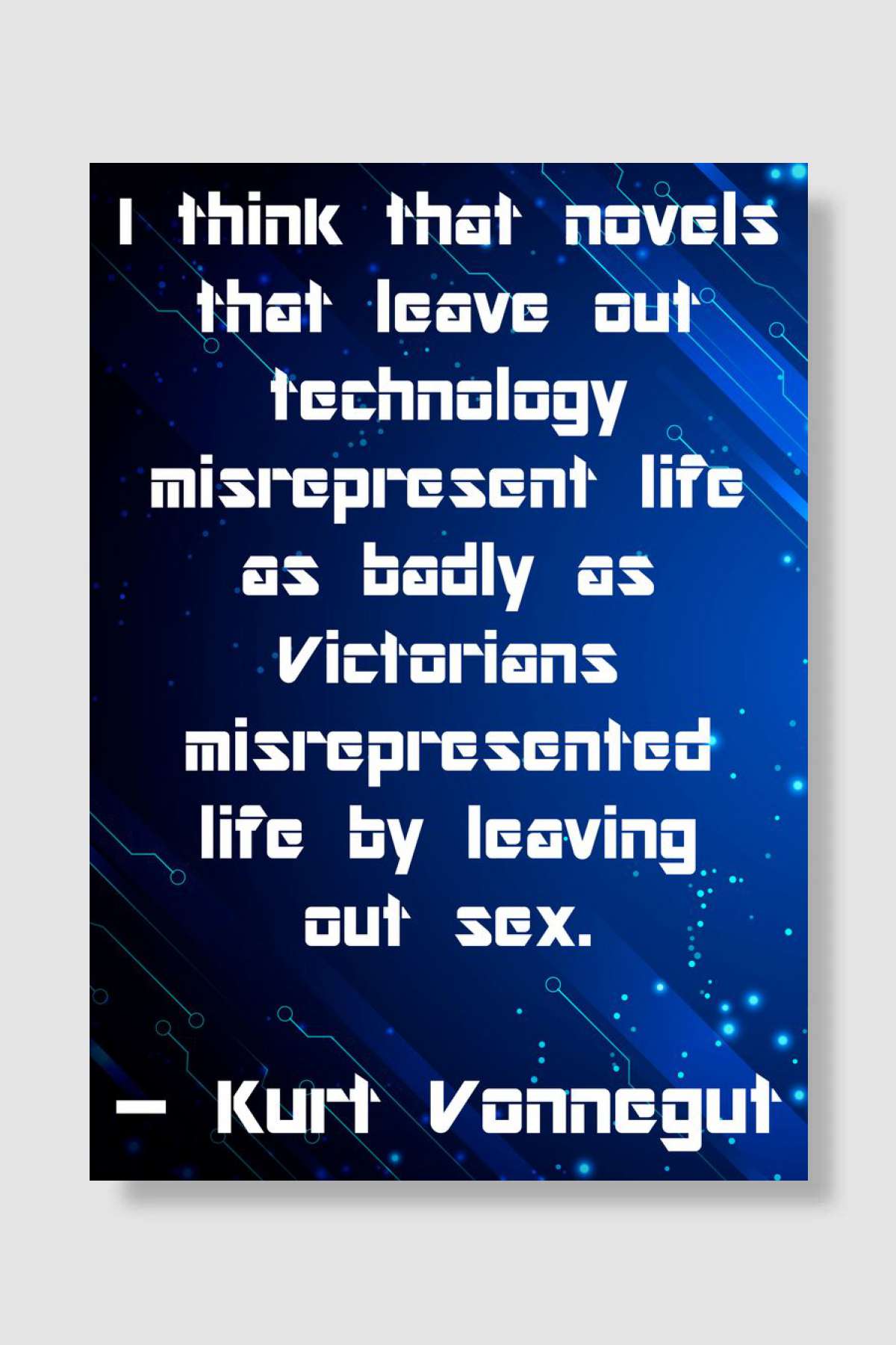 Kurt Vonnegut Oyun Poster Çerçevesiz Yüksek Kalite Oyun Afiş Duvar Poster