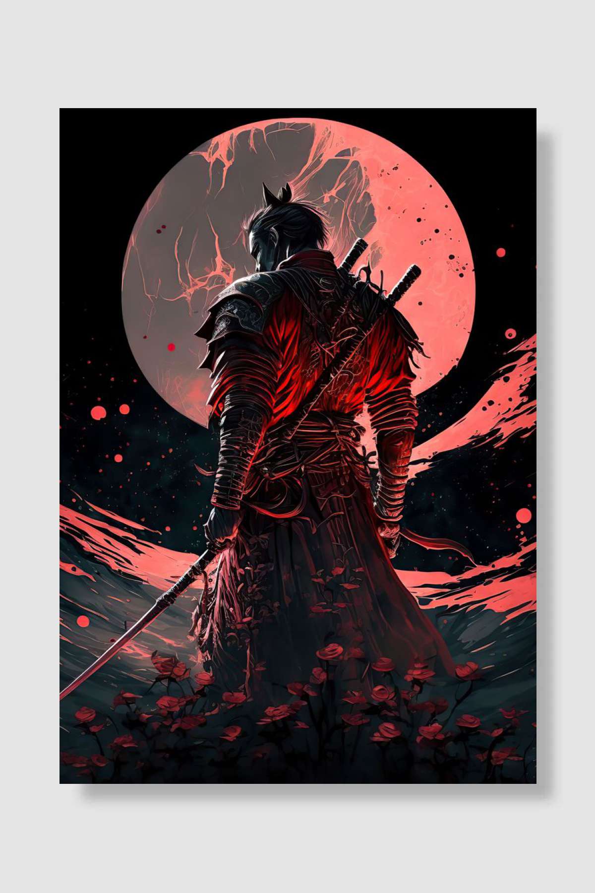 Samurai Japanese Oyun Poster Çerçevesiz Yüksek Kalite Oyun Afiş Duvar Poster