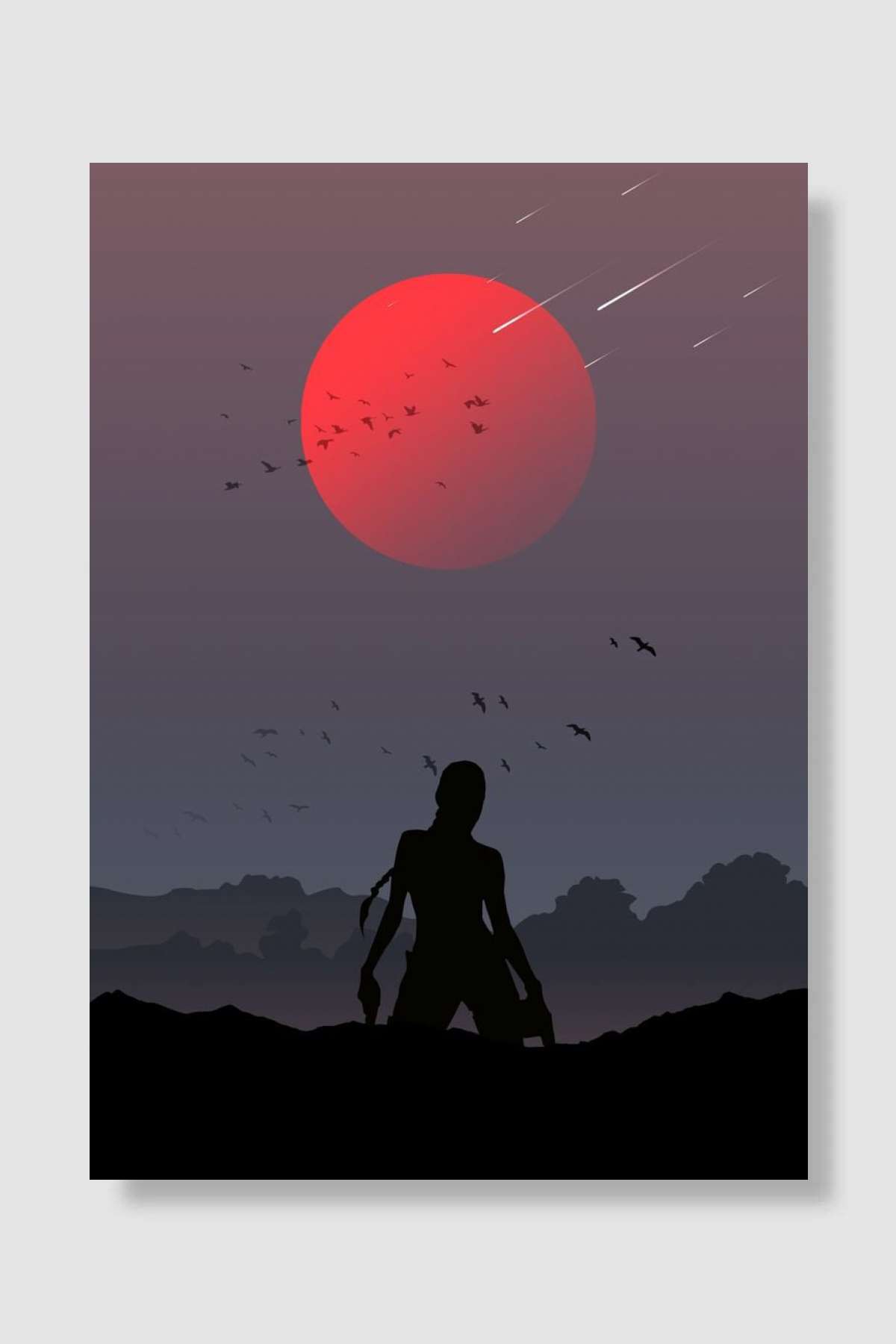 Lara Croft Tomb Raider Oyun Poster Çerçevesiz Yüksek Kalite Oyun Afiş Duvar Poster