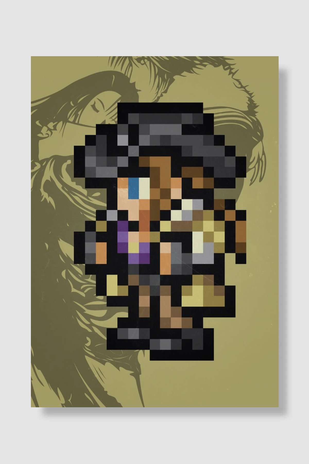 FF VIII Irvine Pixel Oyun Poster Çerçevesiz Yüksek Kalite Oyun Afiş Duvar Poster