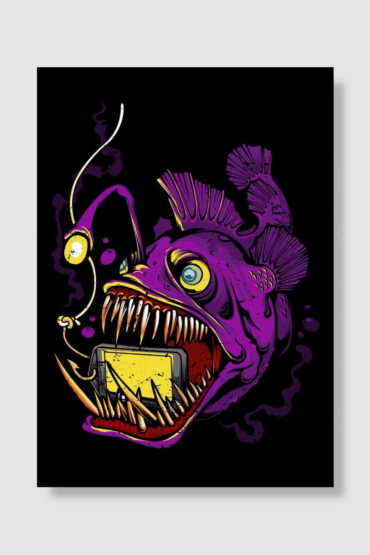 deep sea angler Oyun Poster Çerçevesiz Yüksek Kalite Oyun Afiş Duvar Poster